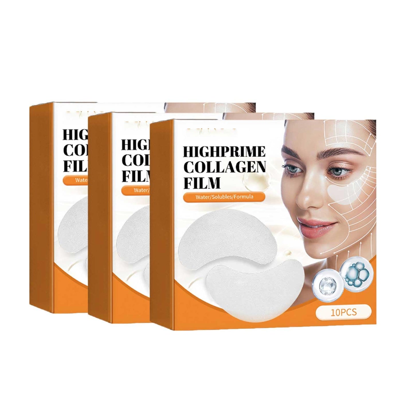 Collagmask - Collagen Film Mask, Collagen Film Face Mask, Collagen Soluble Film, Anti-Wrinkle Lifting Smooths Out Fine Lines And Wrinkles Firming (1box)