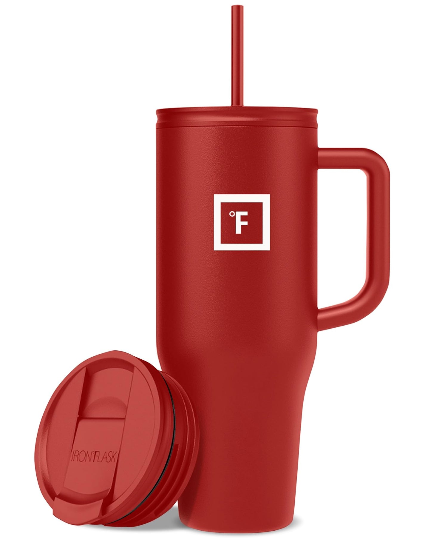 IRON °FLASK Co-Pilot Insulated Mug w/Straw & Flip Cap Lids - Cup Holder Bottle for Hot, Cold Drink - Leak-Proof - Water, Coffee Portable Travel Mug - Aurora, 32 Oz