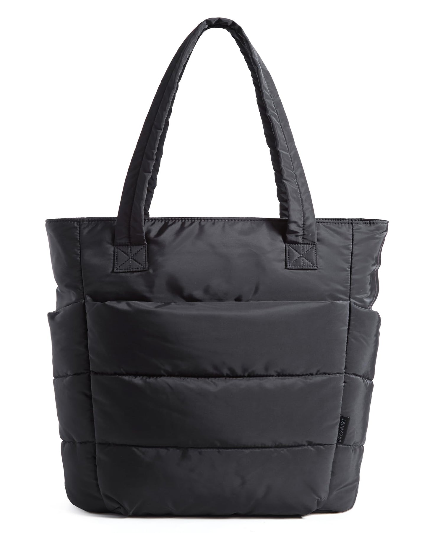 BAGSMART Tote Bag for Women, Lightweight Puffy Tote Bag with Compartments Quilted Shoulder Bag Handbag for Travel, Work, Gym