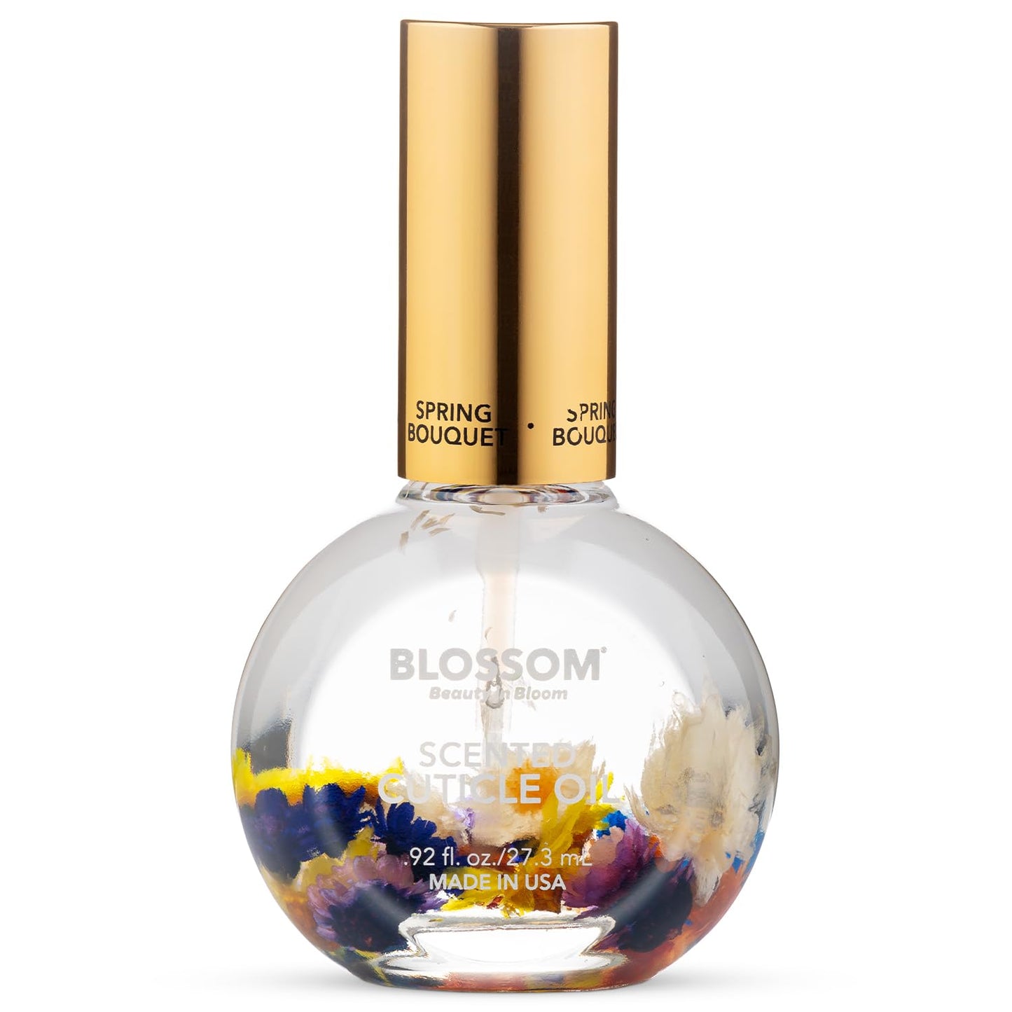 Blossom Cuticle Oil for Nails, Hydrating, Moisturizing, Scented Nail Oil Cuticle Care, Infused with Real Flowers, Made in USA, 0.5 fl. oz, Rose