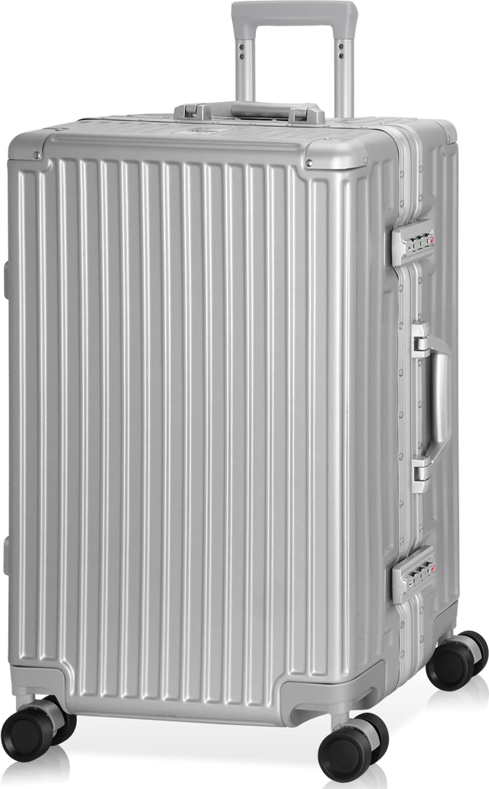 AnyZip Luggage Aluminium Frame Suitcase Hard Shell TSA Lock No Zipper 28In Black
