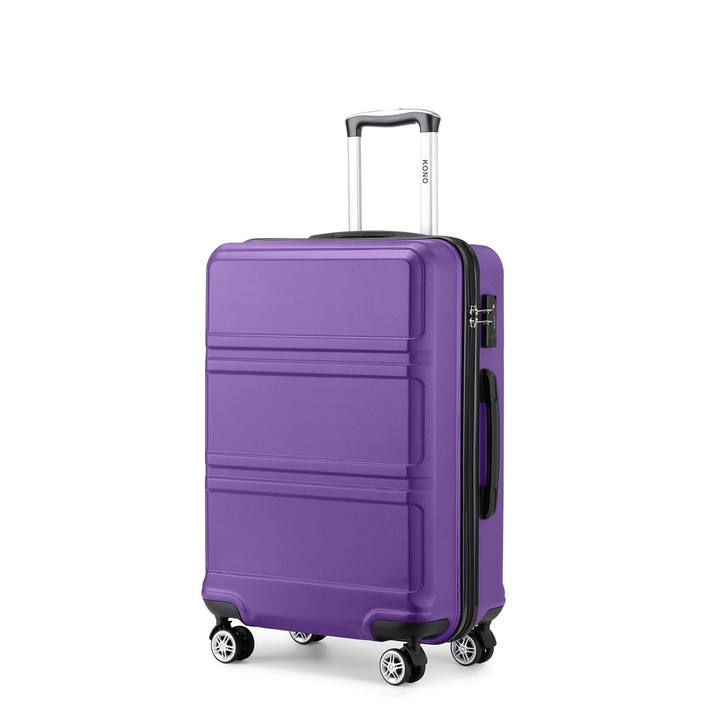 Kono 3 Piece Luggage Sets Expandable(only 28") Lightweight with Spinner Wheels TSA Lock Hardside Travel Rolling Suitcases 20in 24in 28in Carry on Pink