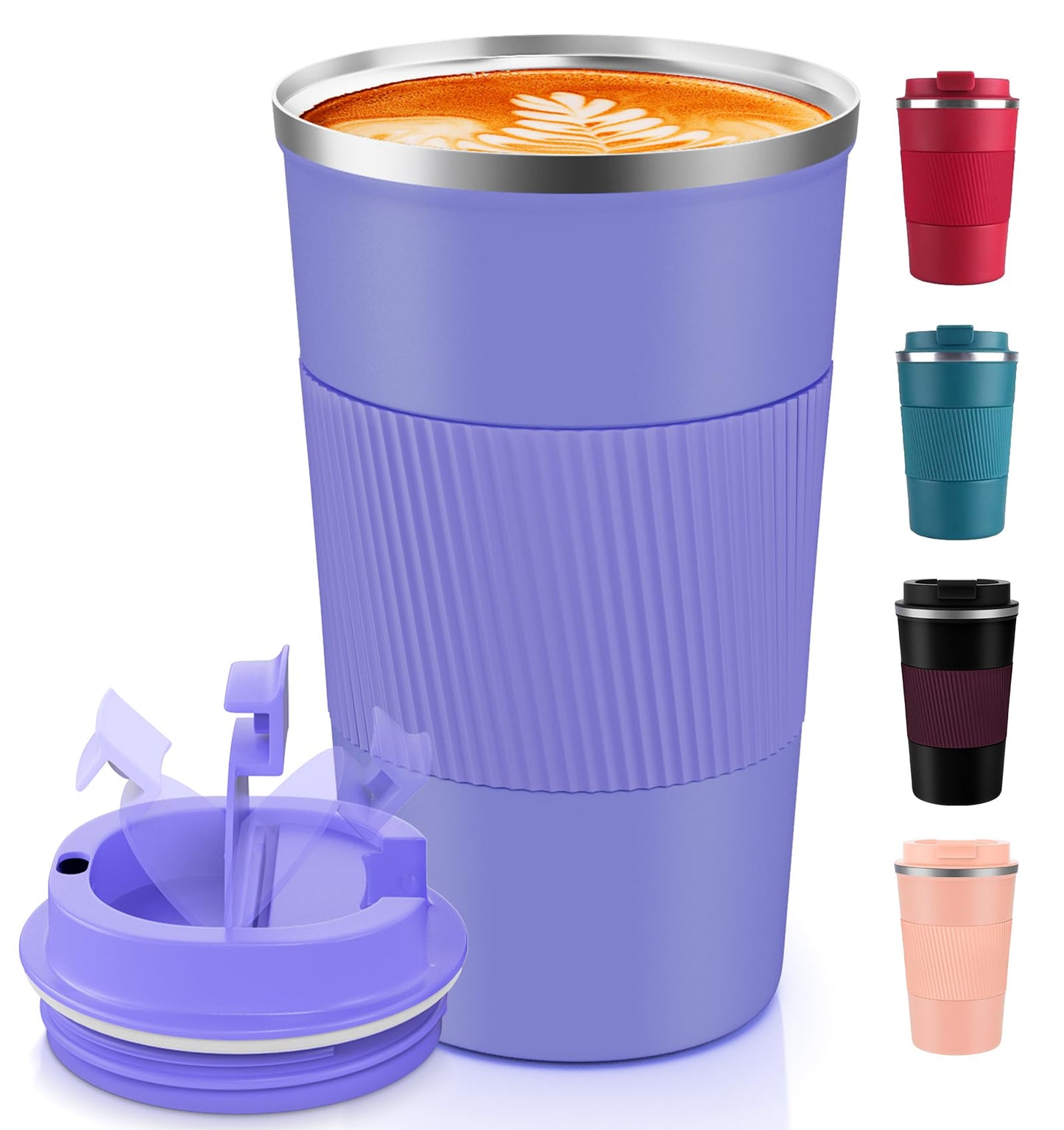 Coffee Mug 12oz - Insulated Travel Mug Spill Proof with Leakproof Lid Vacuum Stainless Steel Travel Coffee Mug Water Tumbler to GO, Reusable Coffee Cup for Men and Women for Hot & Cold Drinks