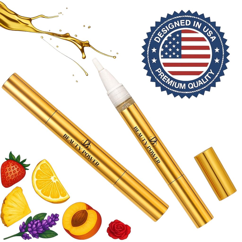 Nail Oil Cuticle Pen - Fragrance Free - Nail Strengthener & Growth Serum with Vitamin A, D, E, B5, Grapeseed & Natural Oils - Repair for Brittle, Peeling, Thin Nails (No Scent)