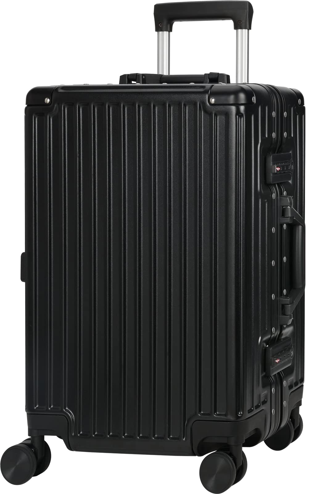 AnyZip Luggage Sets 2 Piece Aluminum Frame Carry On and Checked Suitcase PC ABS Hard Shell TSA Lock No Zipper(Silver, 20/28)