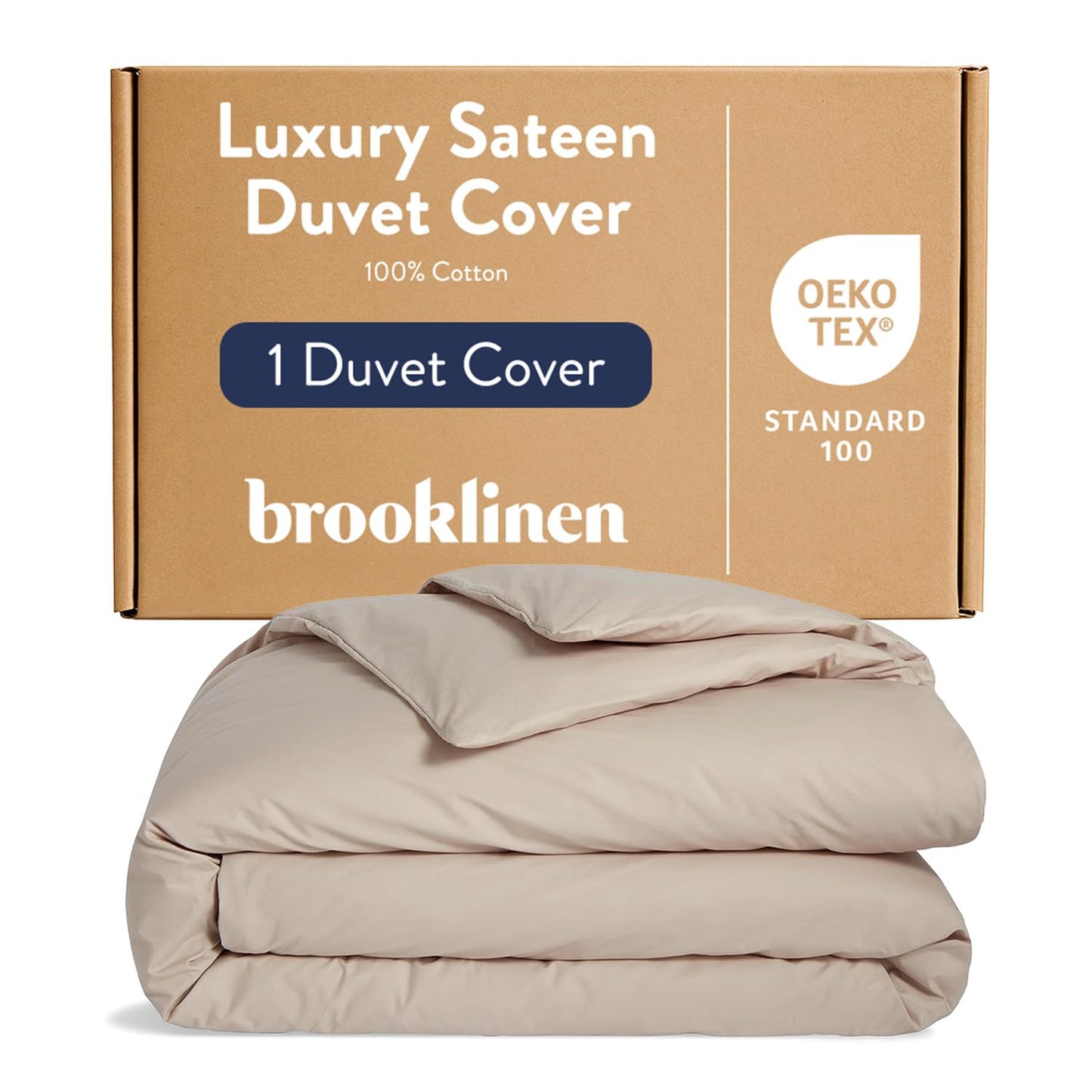 Brooklinen Luxury Sateen Duvet Cover - 100% Cotton, Full/Queen Size in White with Extra-Long Corner Ties and Button Closure | Best Luxury Sheets