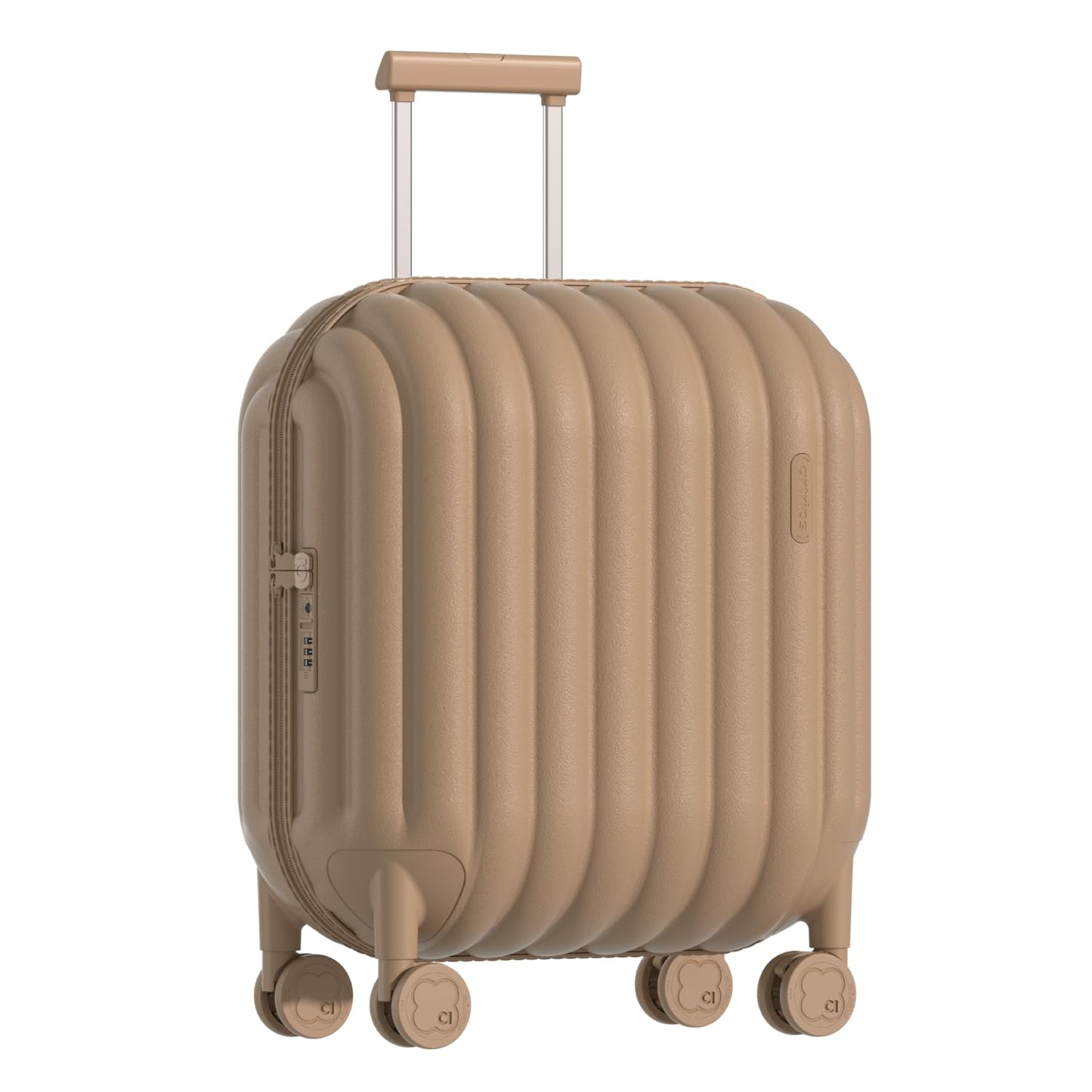 artrips Checked Luggage 24 inch,Medium Suitcase with 8 Spinner Wheels,PC Lightweight Hardside Luggage,Bread Design,TSA Lock,White,Checked-Medium 24-Inch,60L