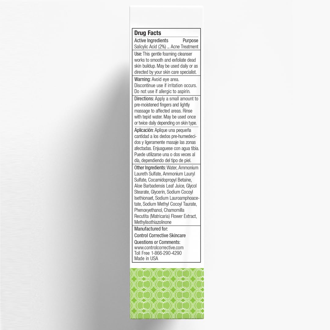 CONTROL CORRECTIVE Salicylic Wash 2%, 6.7 Fl Oz - Excellent For Oily Or Acne-Prone Skin, Creamy/Gel Cleanser Helps Reduce And Control Breakouts Without Overstripping