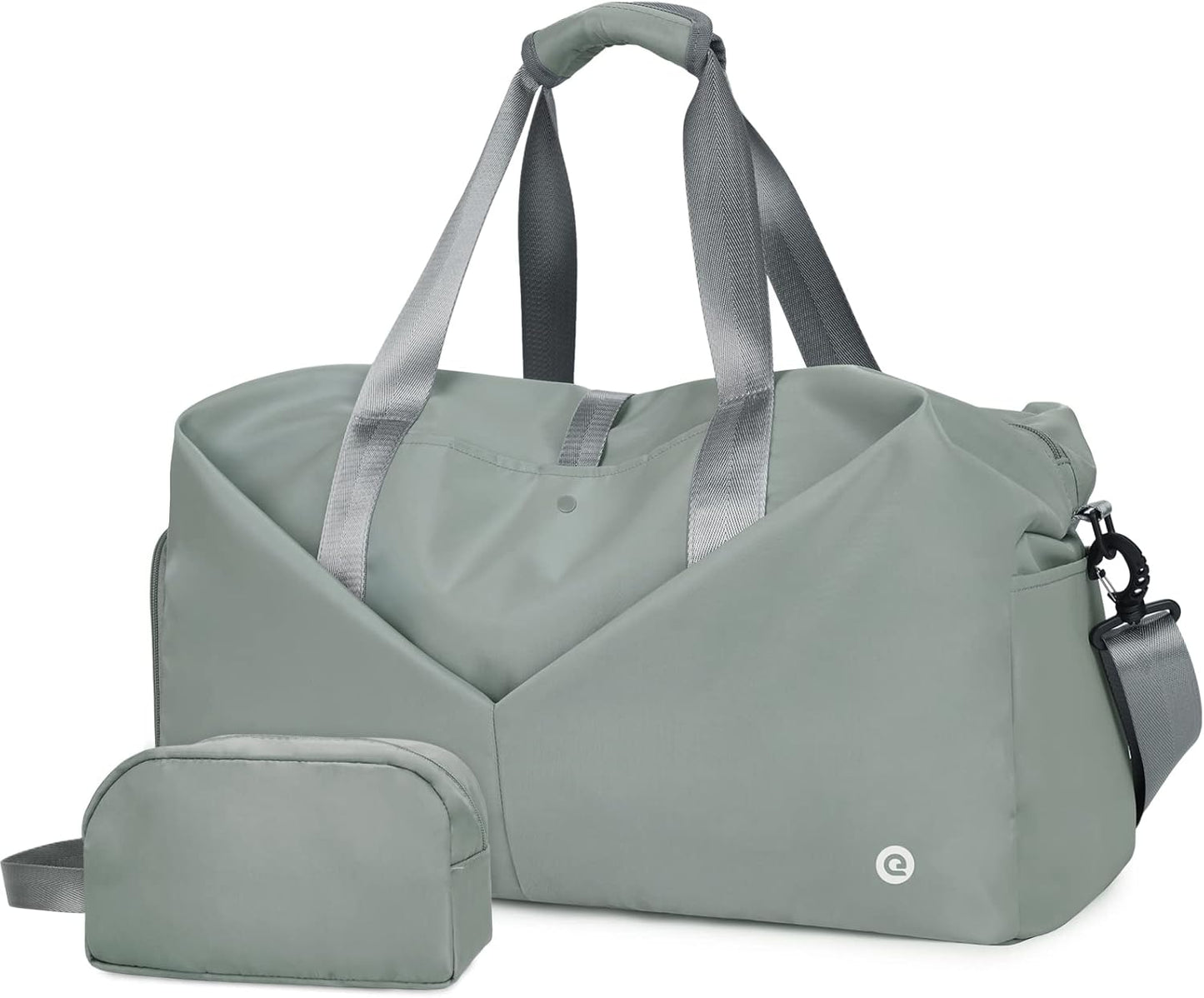 Ceneda 20" Gym Duffel Bag with Wet Pocket Shoes Compartment Portable Overnight Weekender Bag Travel bag Yoga Bag for Women (Celadon)