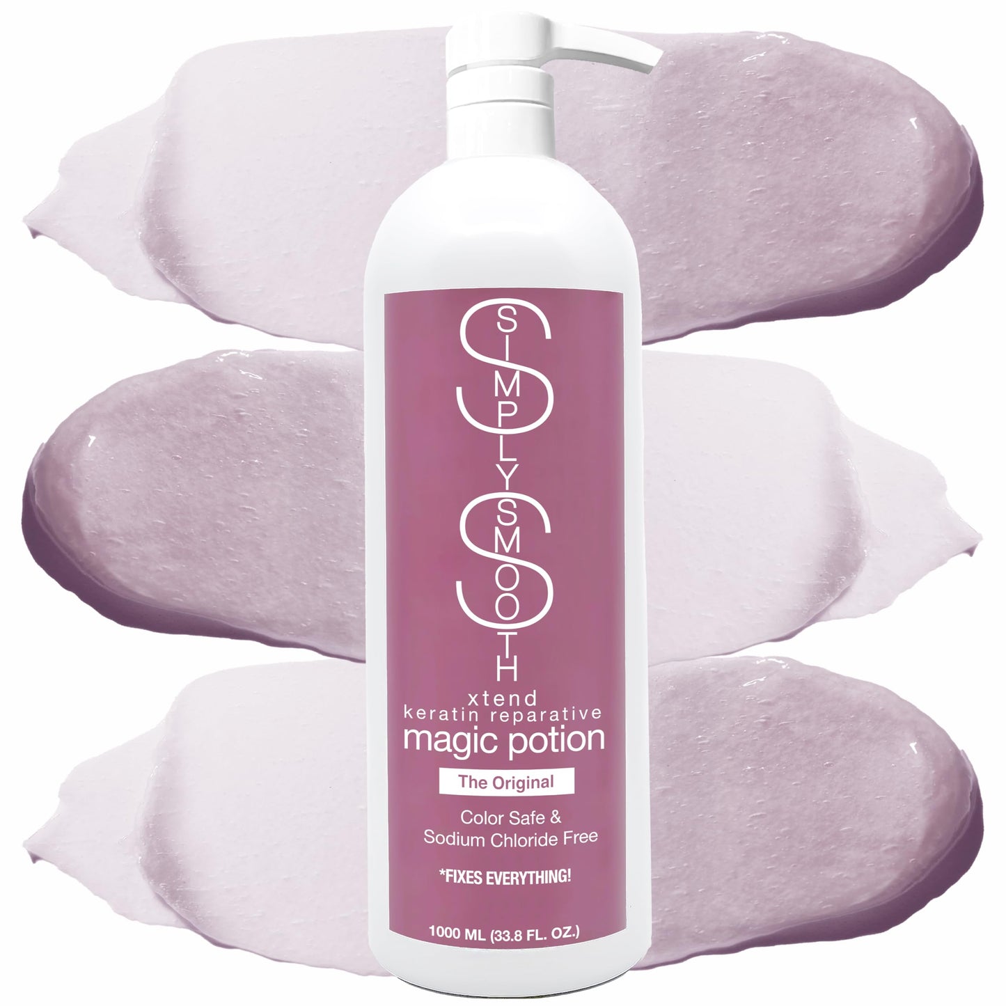 SIMPLY SMOOTH Magic Potion Original Leave In Conditioner Detangler & Heat Protection Styling Spray Repair & Reduce Breakage Color Safe & Sodium Chloride Free 8.5oz