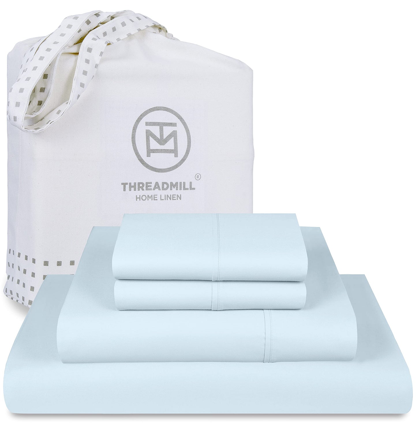 Threadmill Luxury 100% Cotton King Size Sheets Set- 800 Thread Count Jacquard Celine Hotel White, Better Than Egyptian Cotton,4 Pc Striped Bed Set, Damask Bed Sheets with 16" Deep Pocket