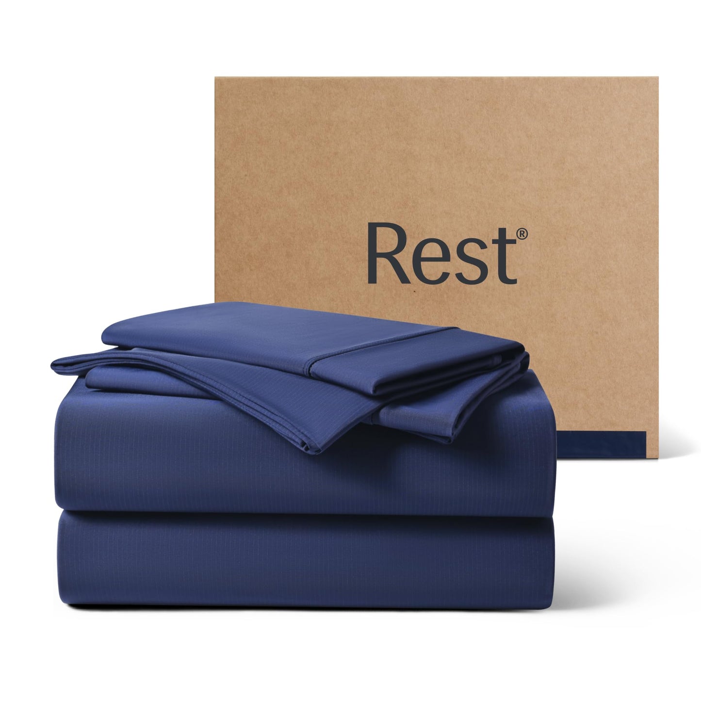 REST® Evercool®+ Cooling Sheet Set, King Size, Light Gray, Breathable Bed Sheets for Hot Sleeper and Night Sweats, with Pillowcases, with Ionic+ Self-Cleaning Silver Yarn for Sensitive Skin, 4PCS