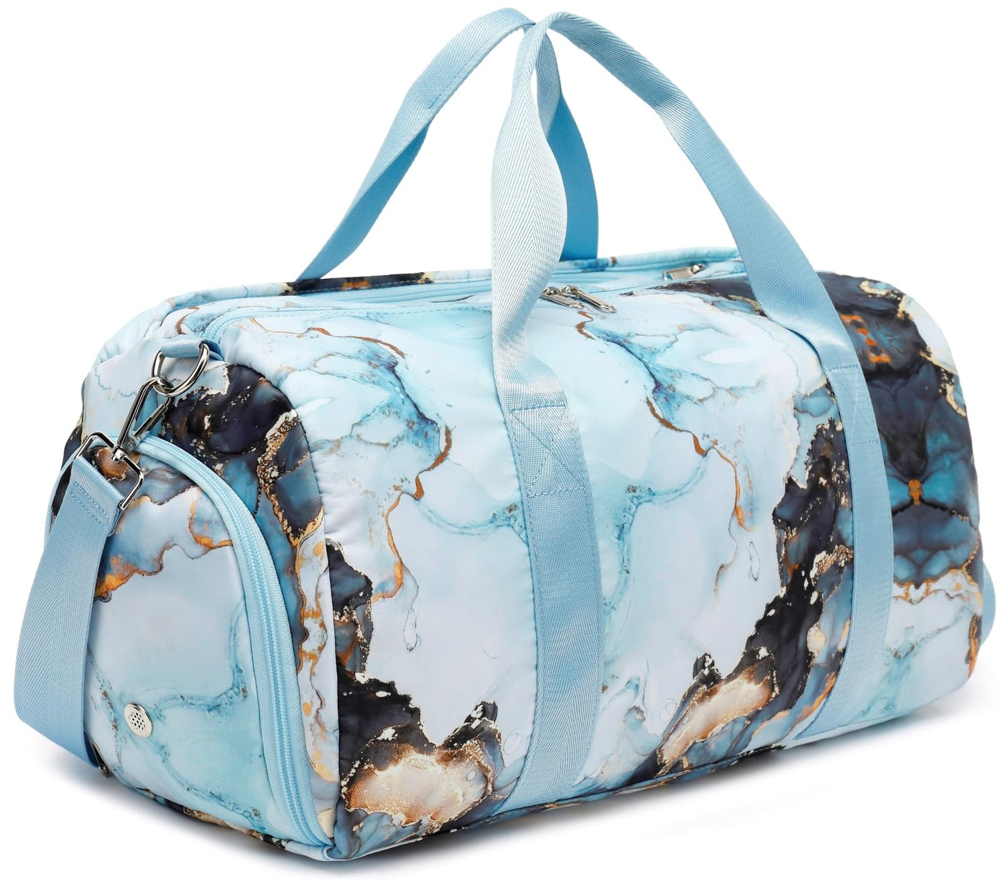 Duffle Bag for Gym Sports Women Girls Workout Travel Bag Weekender with Shoe Compartment and Wet Pocket