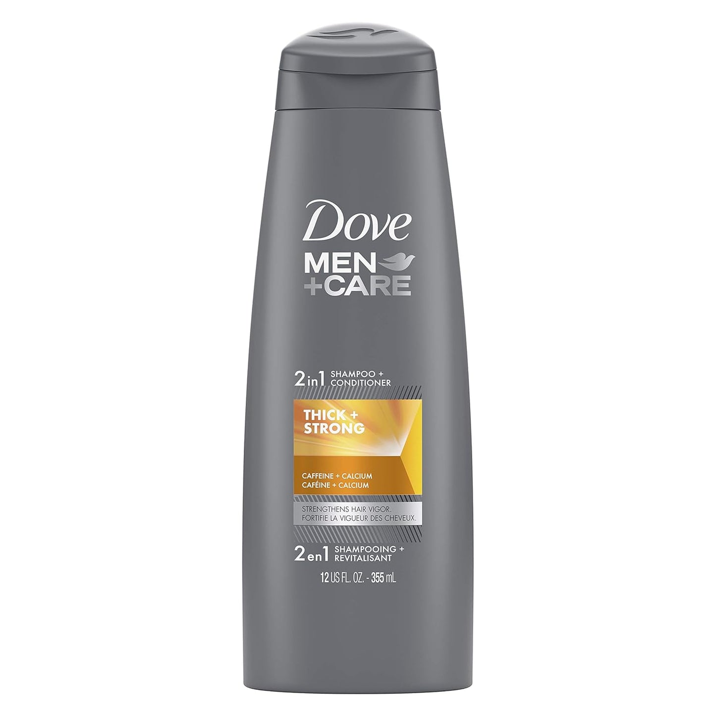 Dove Men+Care 2 in 1 Shampoo and Conditioner, Thick and Strong 12 Ounce