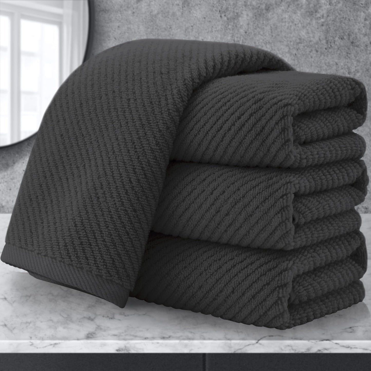 VOOVA & MOVAS Burgundy Towel Set - 100% Cotton | Lightweight | Soft | Quick Dry, 6 Piece Towel Set,2 Large Bath 30"x56", 2 Hand 18"x28", 2 Washcloths 13"x13", Towels Gift Set, Red Towels
