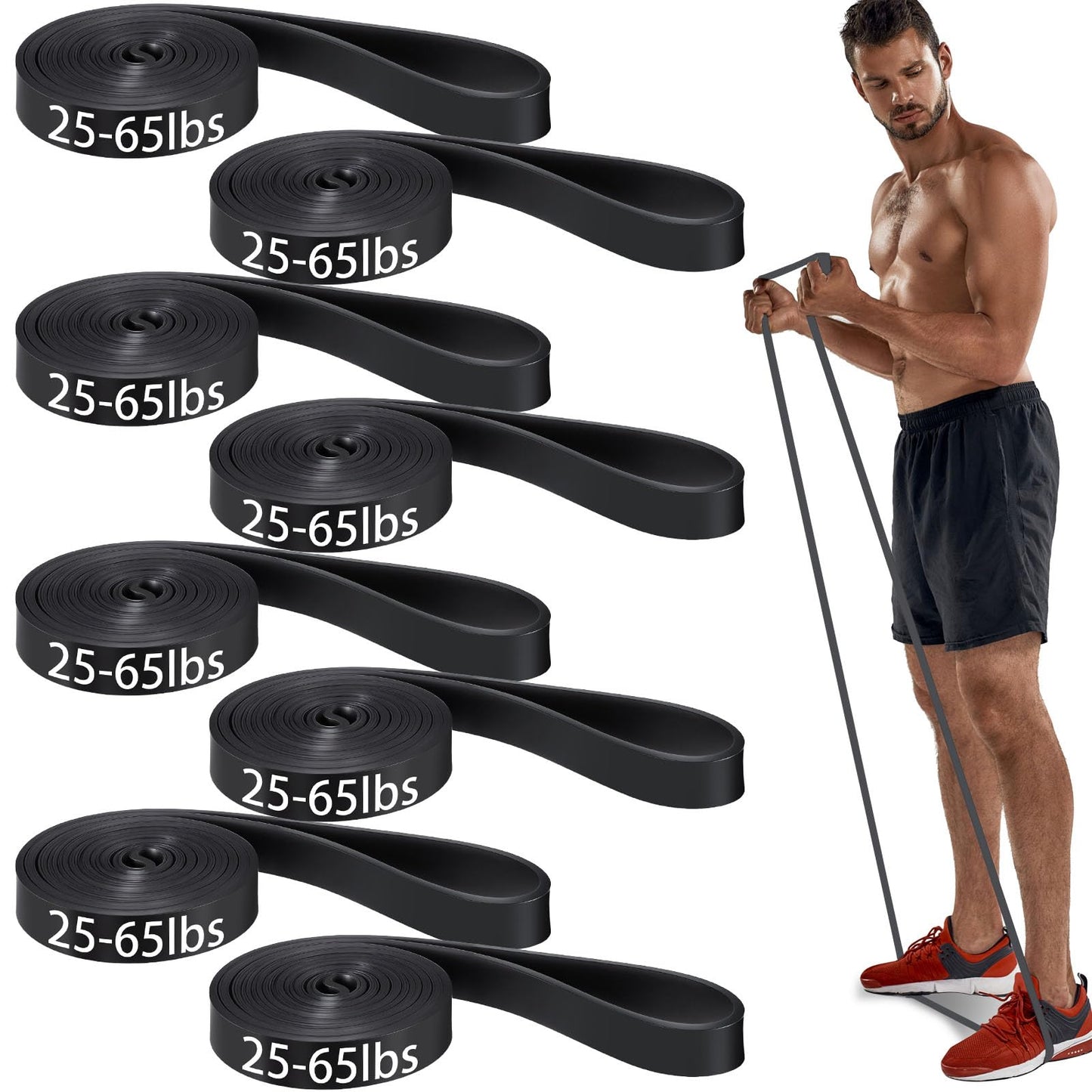 8 Pcs Resistance Bands Pull up Bands Pull up Assistance Bands Exercise Workout Bands for Working Out Muscle Training Physical Therapy Muscle Training Men and Women