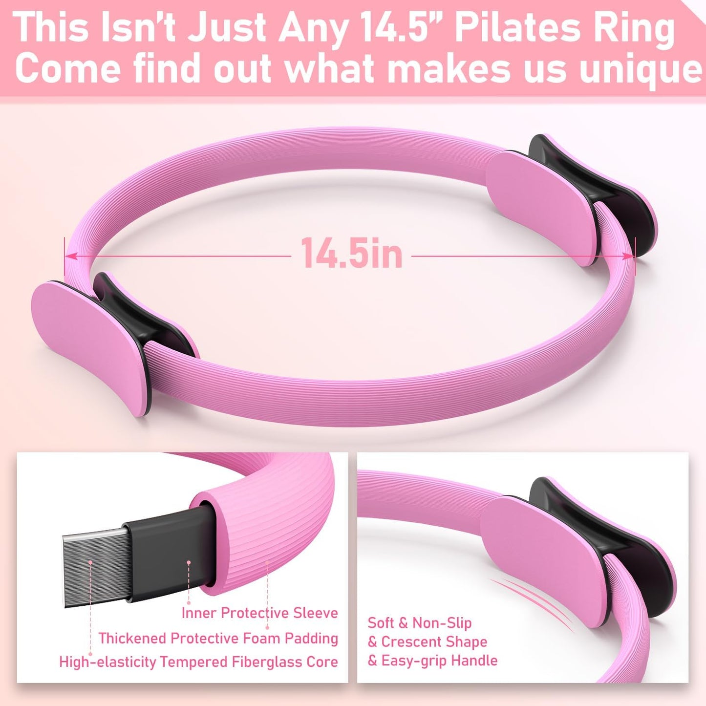 Pilates Kit for Home Workouts, Pilates Essentials Kit for Women, Better Me Pilates Kit,Pilates Equipment with 14.5"Pilates Ring Set,9" Yoga Ball,Cooling Towel,6 Pilates Resistance Bands for Stretching