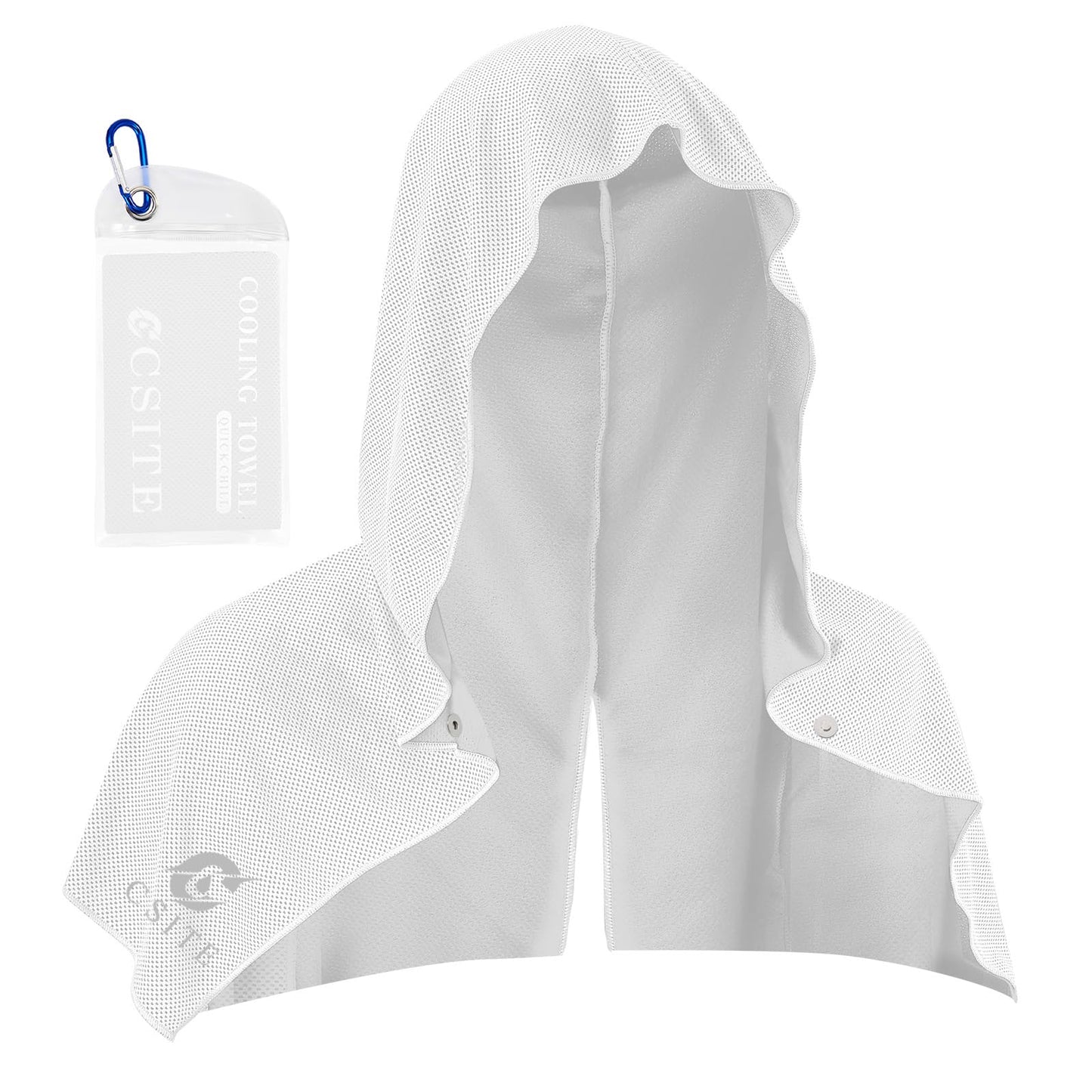 3 Pack Cooling Hoodie Towels for Neck and Face, UPF 50 Sun Protection & Instant Cooling, Ice Towels for Hot Weather, Soft Breathable Towel for Sport, Work Out, Gym, Camping & More Activities