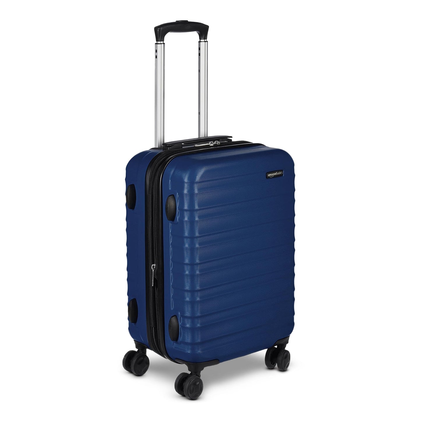 Amazon Basics 3-Piece Set (21", 26", 30"), Hardshell Suitcases With Wheels, Expandable For Up to 25% More Space, With Scratch-Resistant Surface, Four Multi-directional Wheels, Navy Blue