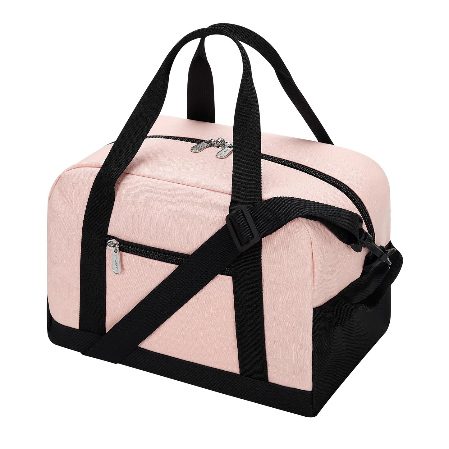 Small Gym Bag Carry On Bag - 12 in Mini Duffle Bag Lightweight for Overnight Travel(Black)