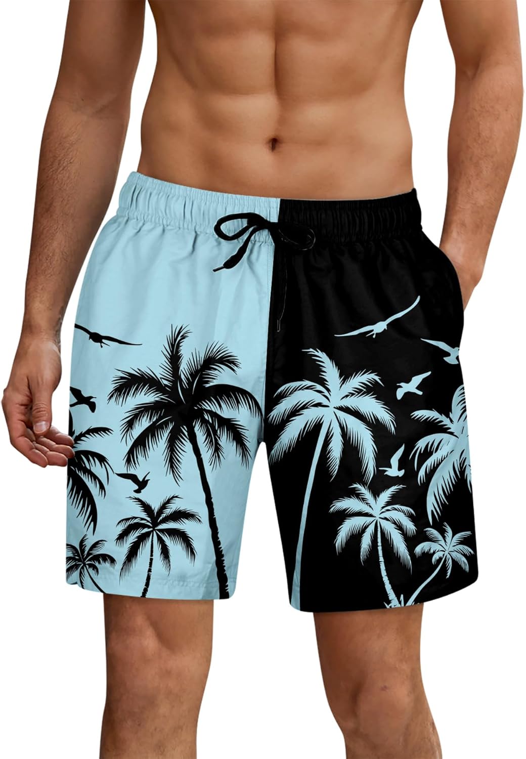 ALISISTER Mens Swim Trunks with Compression Liner Bathing Suit Summer Swimming Shorts