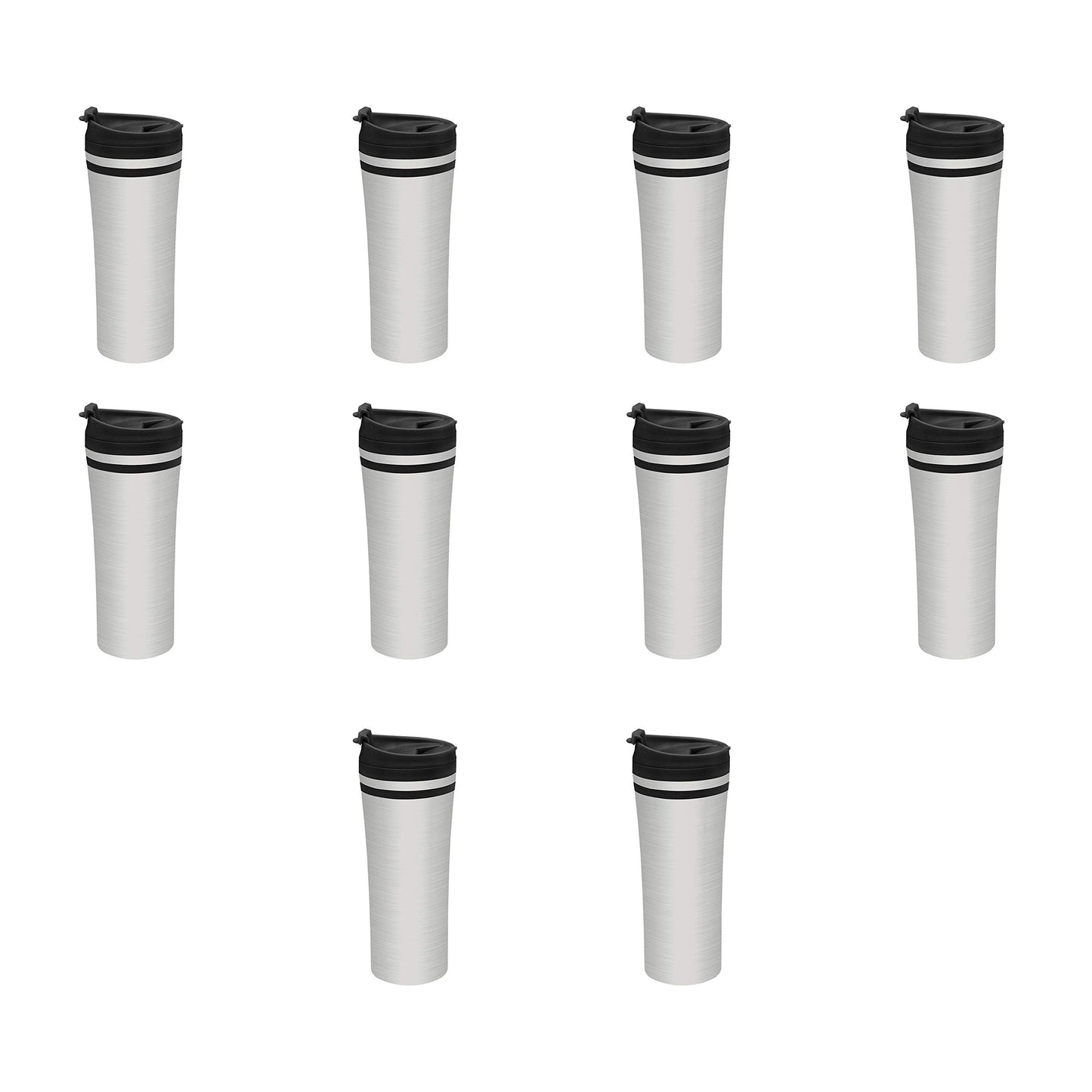 Personalized 15 oz. Mia Insulated Stainless Steel Travel Mugs - 10 pack Custom Text, Logo - Blue