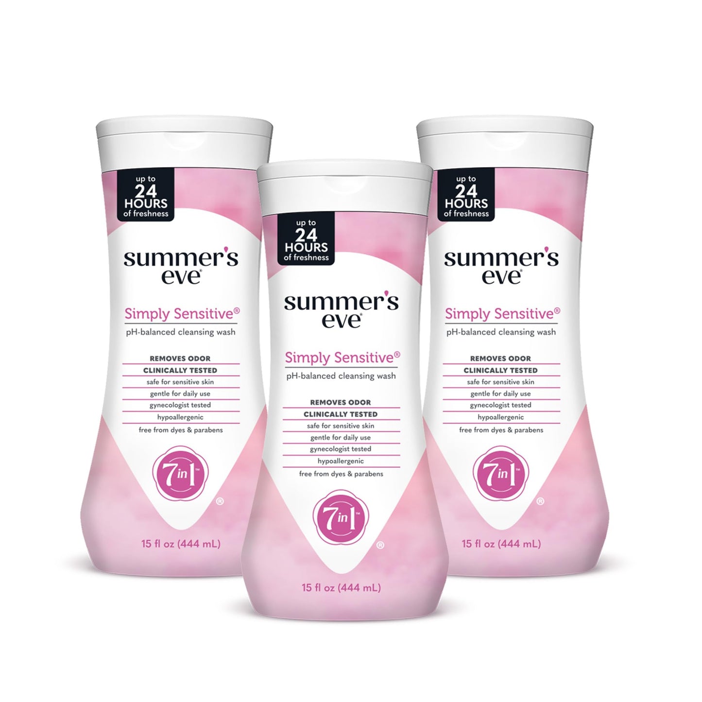 Summer's Eve Blissful Escape Daily Refreshing All Over Feminine Body Wash, Removes Odor, Feminine Wash pH Balanced, 15 Fl Oz (Pack of 3)