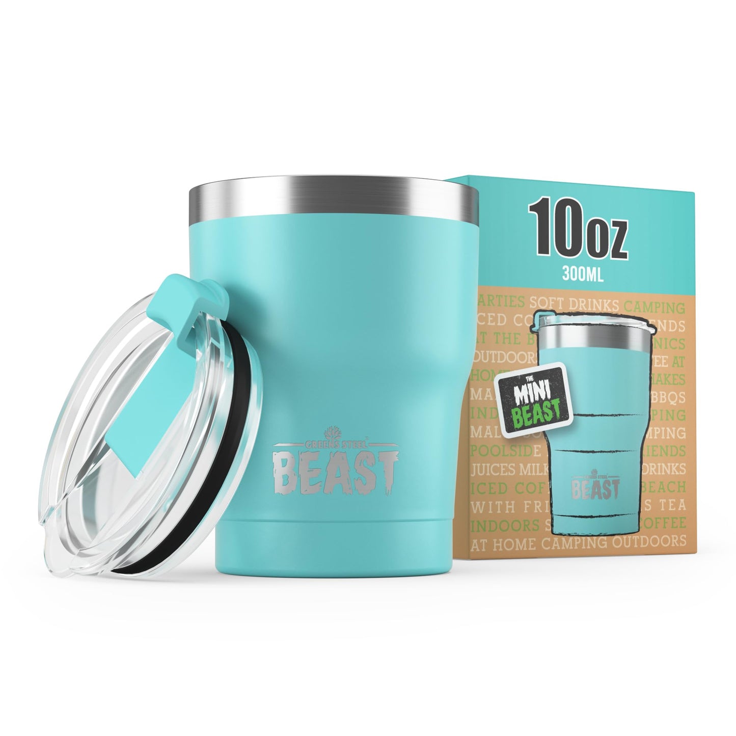 Beast 50 oz Tumbler Stainless Steel Vacuum Insulated Coffee Ice Cup Double Wall Travel Flask (Arctic White)