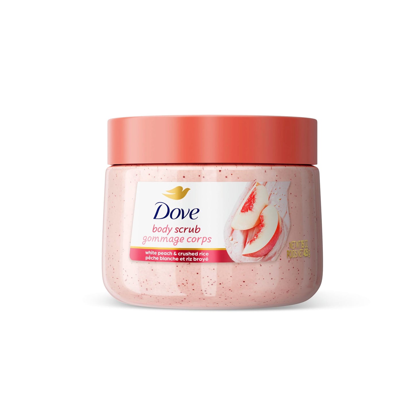 Dove Brown Sugar and Coconut Butter Body Scrub Exfoliates and Deeply Nourishes for Smooth, Radiant Skin 15 oz
