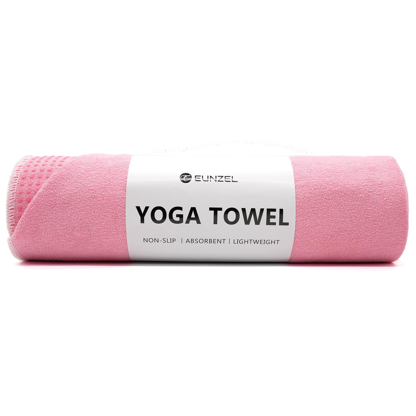 Eunzel Hot Yoga Towel - Microfiber Non Slip Yoga Mat Towel with Grip Dot Sweat Absorbent Towel for Hot Yoga, Pilates and Fitness 72" x 24", Dark Cyan/Orange