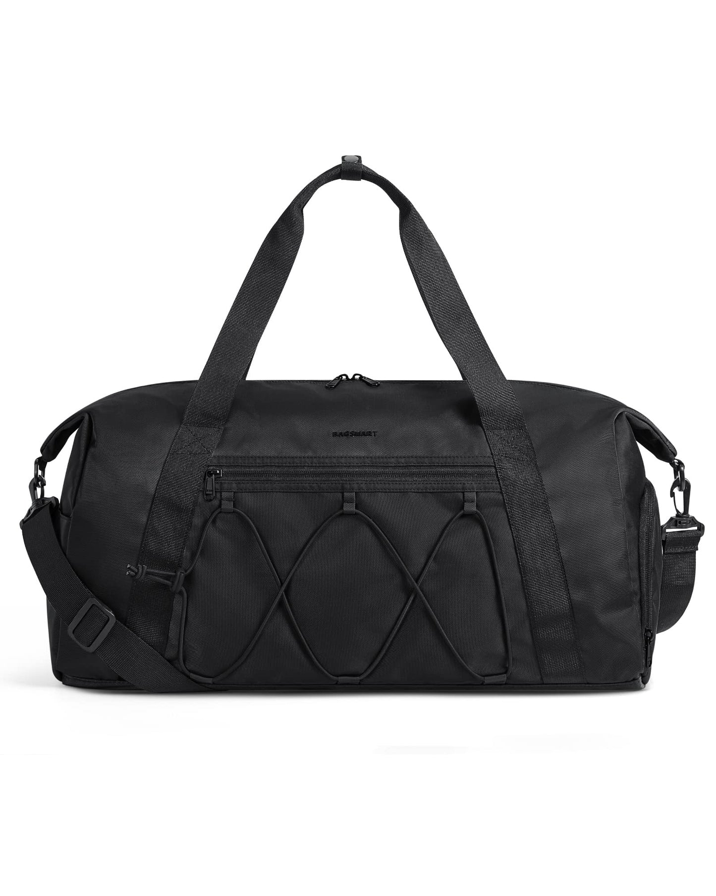 BAGSMART Small Gym Bag With Shoe Compartment & Wet Pocket, Lightweight Sports Travel Duffel Bag, Carry On Bag Weekender Overnight Bag, Water Resistant Sports Gym Tote Bags Swimming Yoga, Beige