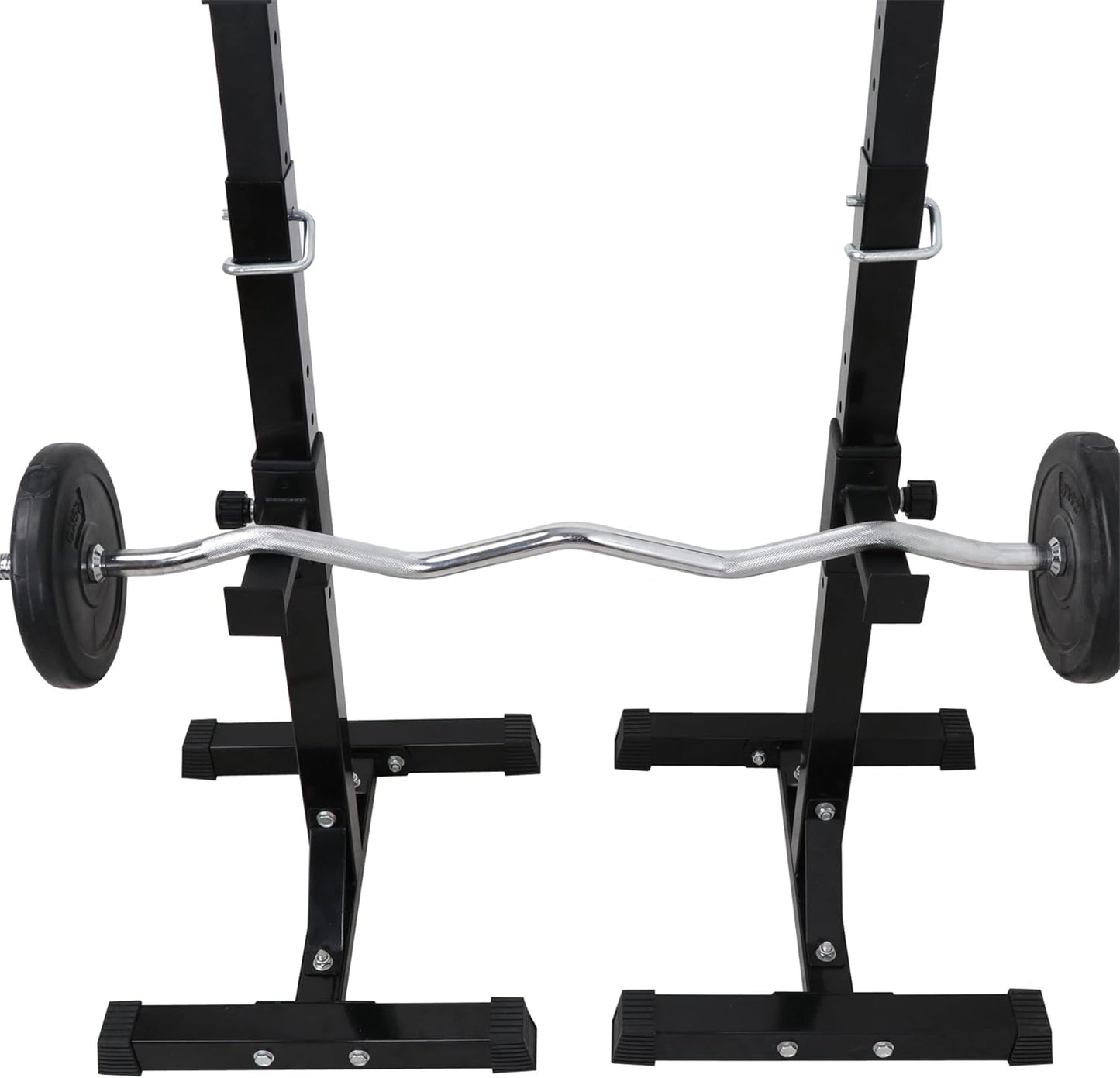 F2C Max Load 550Lbs Pair of Adjustable 41"-66" Rack Sturdy Steel Squat Barbell Free Bench Press Stands GYM/Home Gym Portable Dumbbell Racks Stands