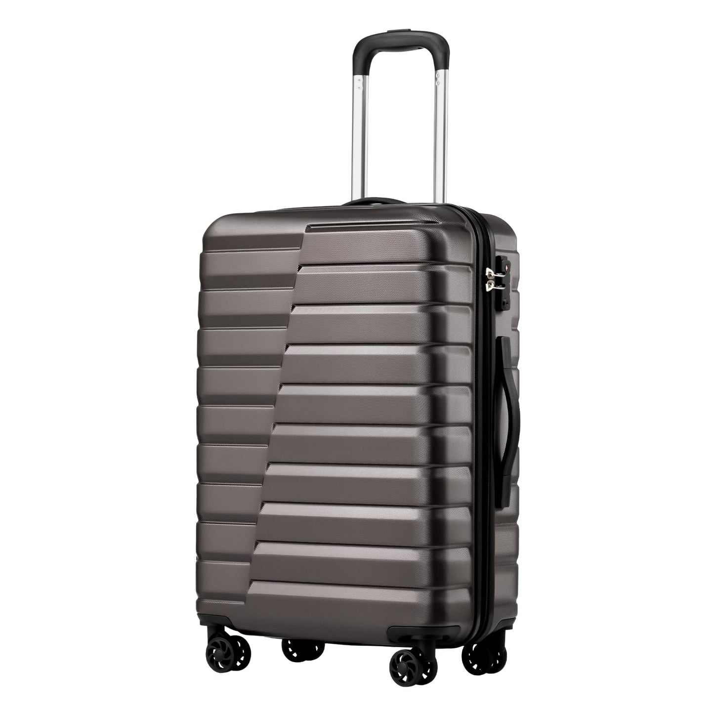 COOLIFE Expandable Suitcase PC ABS TSA Luggage 3 Piece Set Lock Spinner Carry on (Teal blue)
