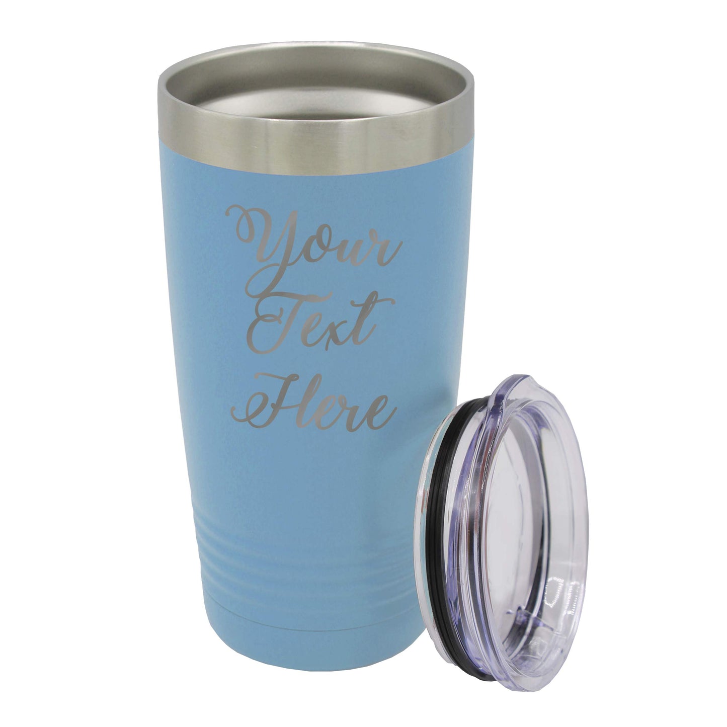 My Personal Memories Customized Personalized Stainless Steel Travel Tumbler with Lid - Engraved Double-Wall Vacuum Insulated for Him, Her Your Custom Text (20 oz, Black)