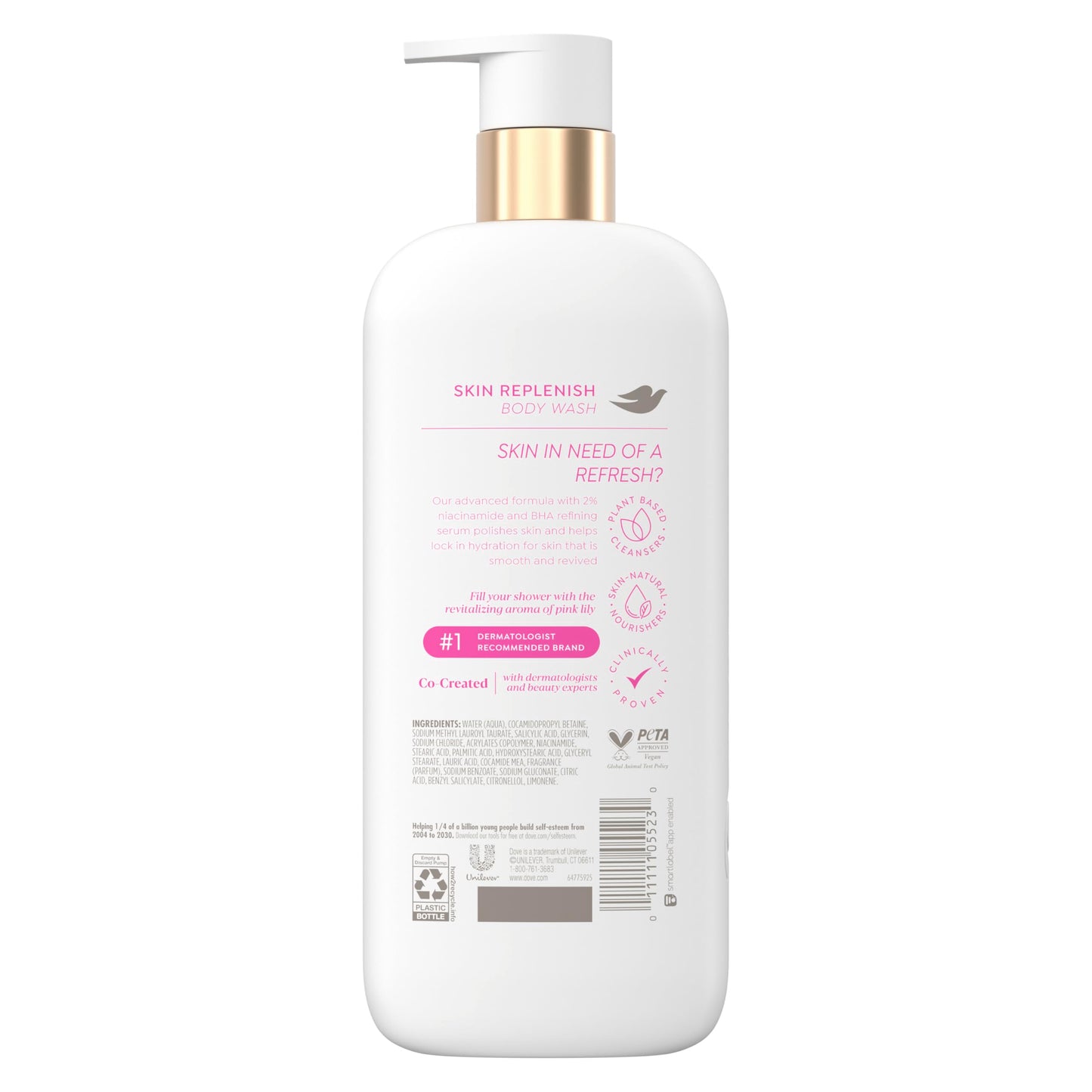 Dove Serum Body Wash Glow Recharge illuminates & Exfoliates skin with brightening Vitamin C Serum 18.5 Fl Oz