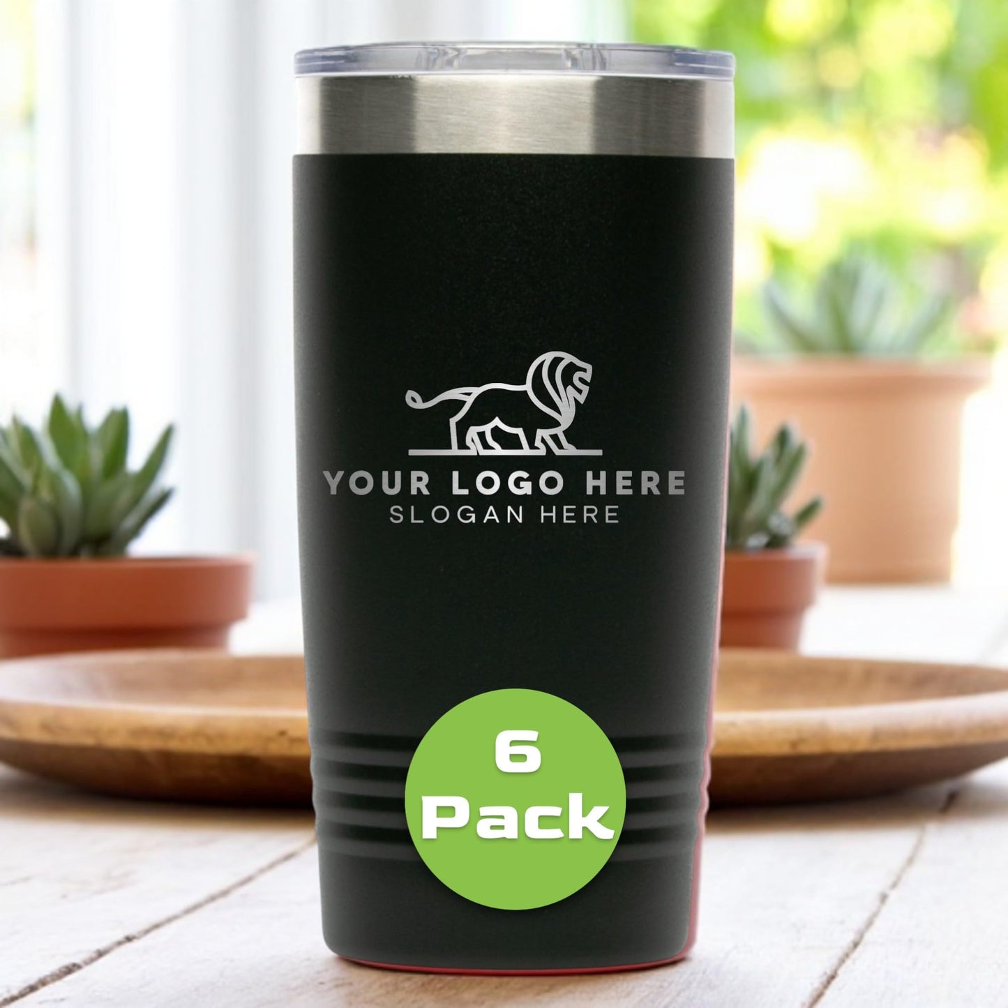 20oz Stainless Steel Tumbler - Upload Your Logo, Custom Engraved, Double Wall Vacuum Insulated Travel Mug, Ideal for Corporate Gifts, Events, and Sports Teams