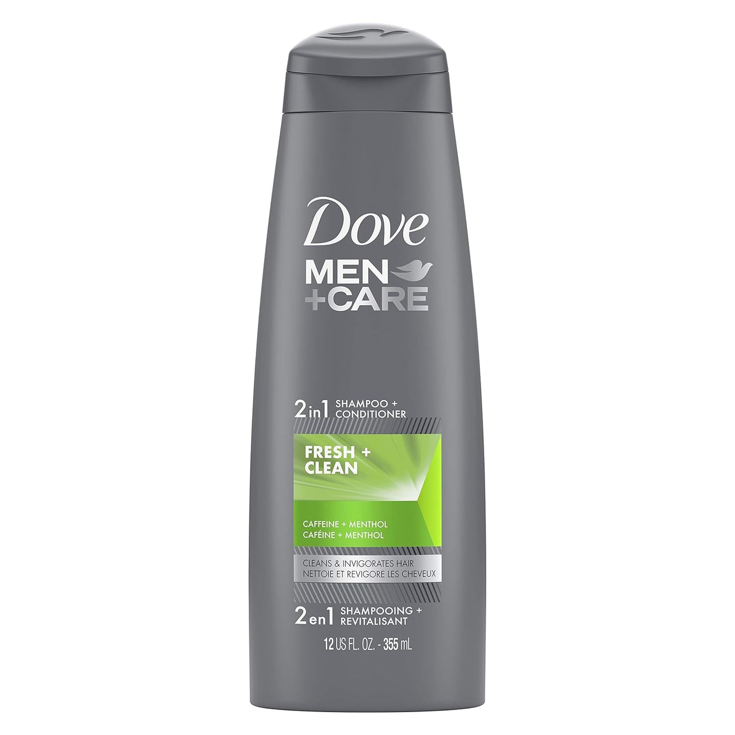 Dove Men+Care Fortifying 2 in 1 Shampoo and Conditioner for Normal to Oily Hair Fresh and Clean with Caffeine Helps Strengthen and Nourish Hair 12 oz