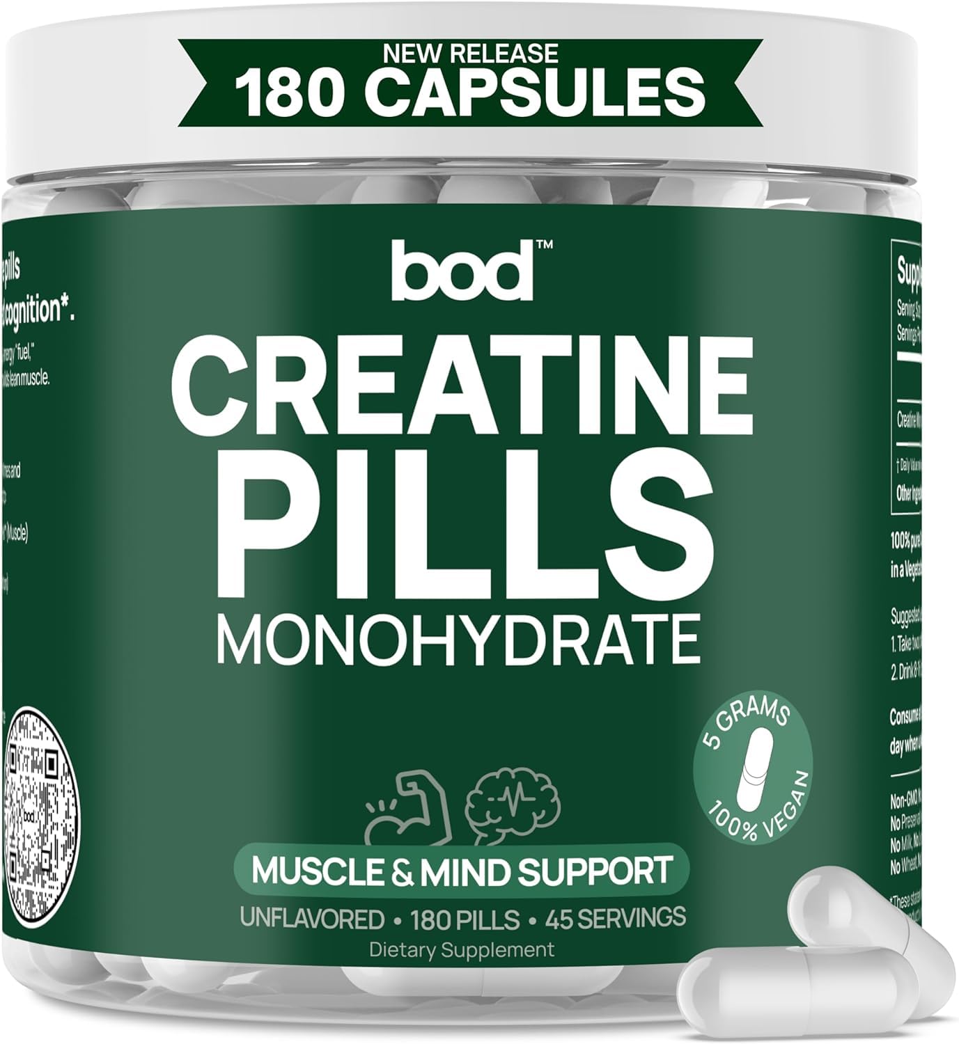Creatine HCL Pills - Muscle Growth, Endurance, No Bloat, No Load, Not Flavored | Monohydrate Micronized Alternative, Creatine for Women and Men, Vegan, Creatina HCL, 150 Capsules