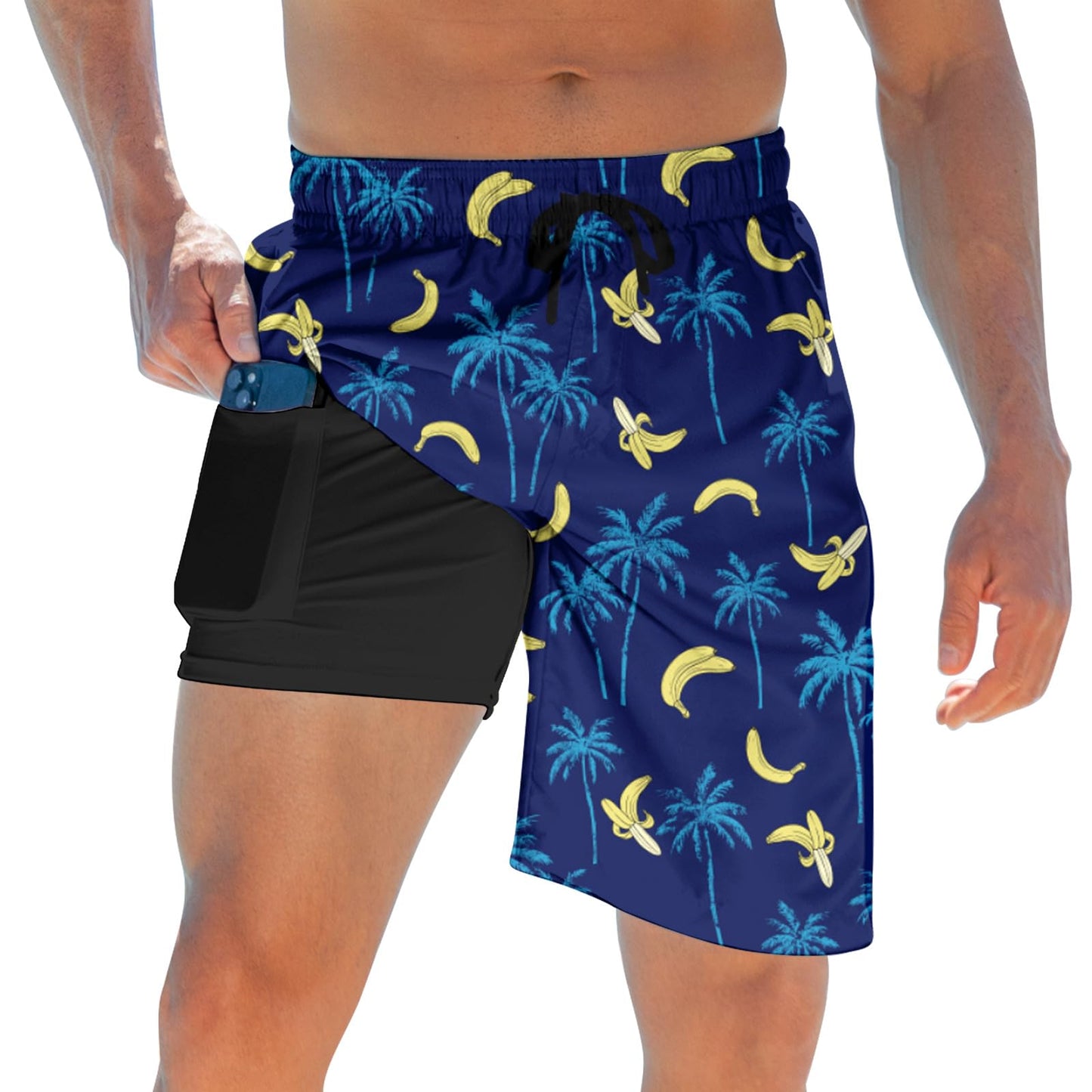 ALISISTER Mens Swim Trunks with Compression Liner Bathing Suit Summer Swimming Shorts