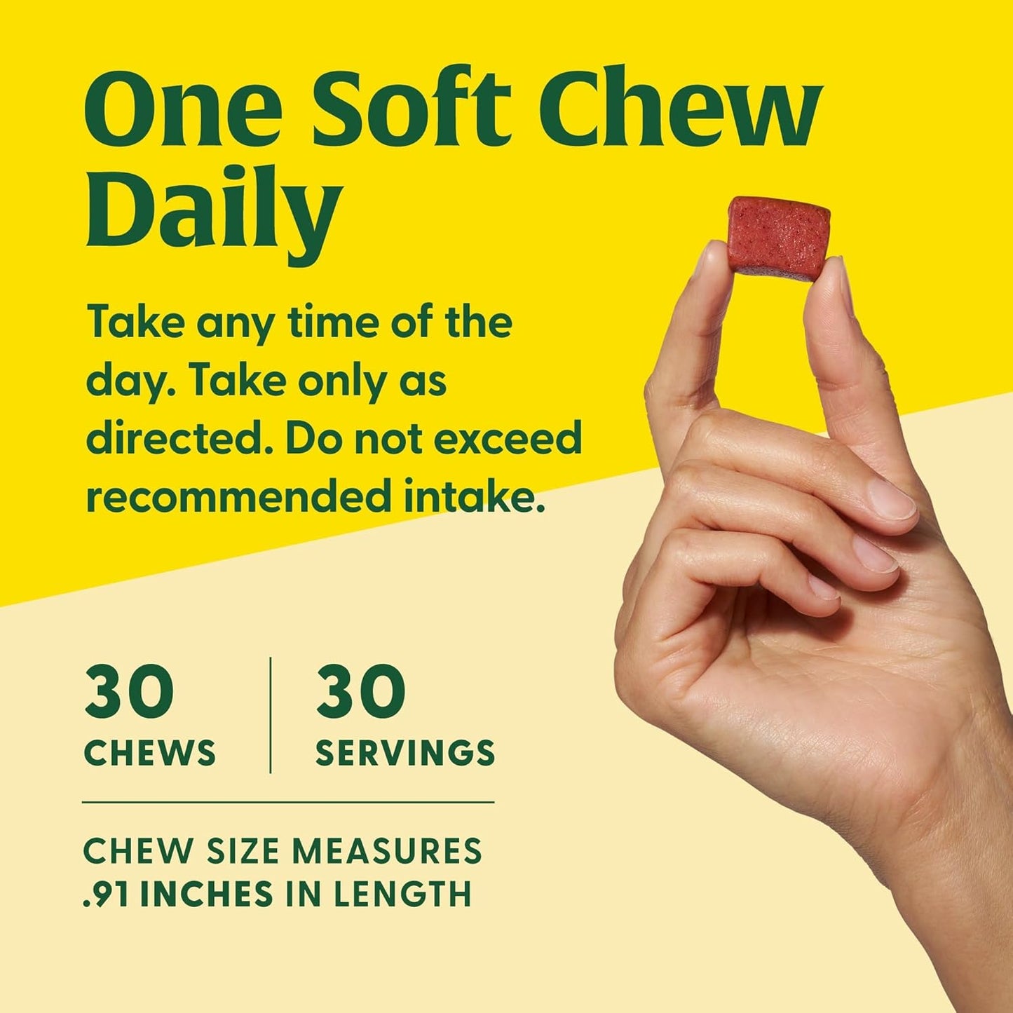 MegaFood Women's One Daily Multivitamin Soft Chews - Multivitamin for Women with Folate, Vitamin B6, B12, Biotin, Vitamin D - Delicious Mixed Berry Flavor - Vegetarian, Non-GMO - 30 Chews