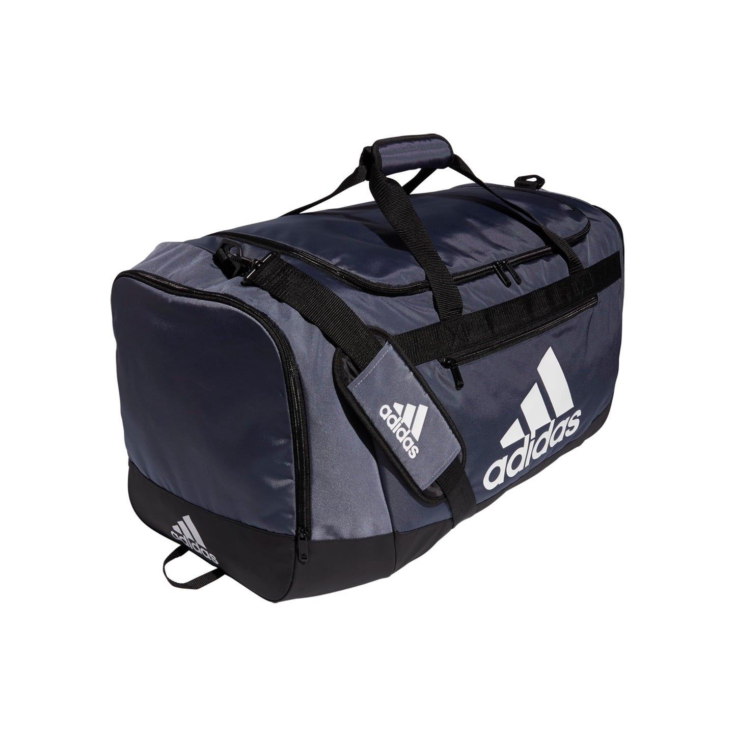 adidas Unisex Defender 4.0 Gym Duffel Bag for Men and Women, Black/White, Small (38L)