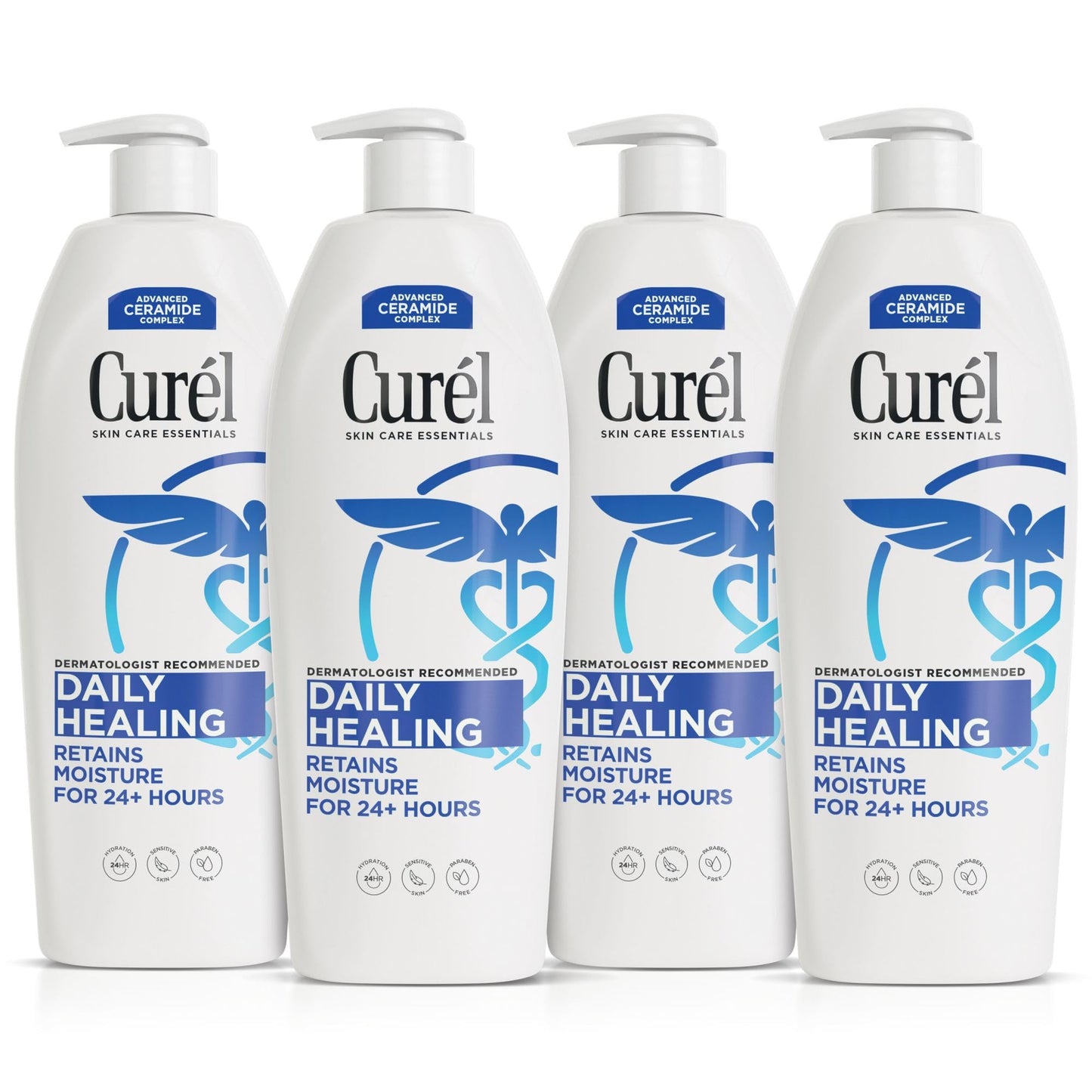 Curel Daily Healing Body Lotion for Dry Skin, Hydrating Body Lotion with Advanced Ceramides Complex, Dermatologist Recommended, 13 Oz, Pack of 3