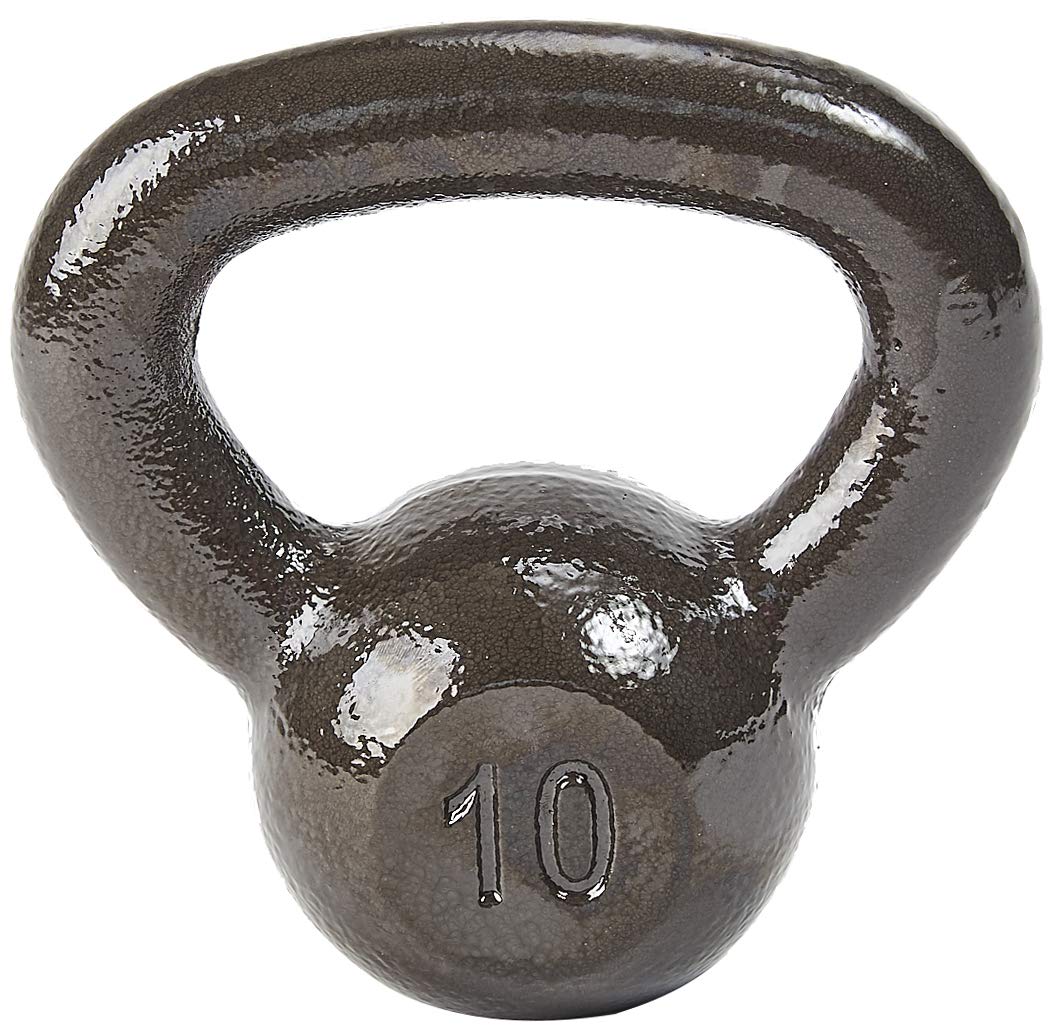 Signature Fitness Kettlebell Solid Smooth Adjustable/Cast Iron/Rubber Base for Strength Training, Home Gym