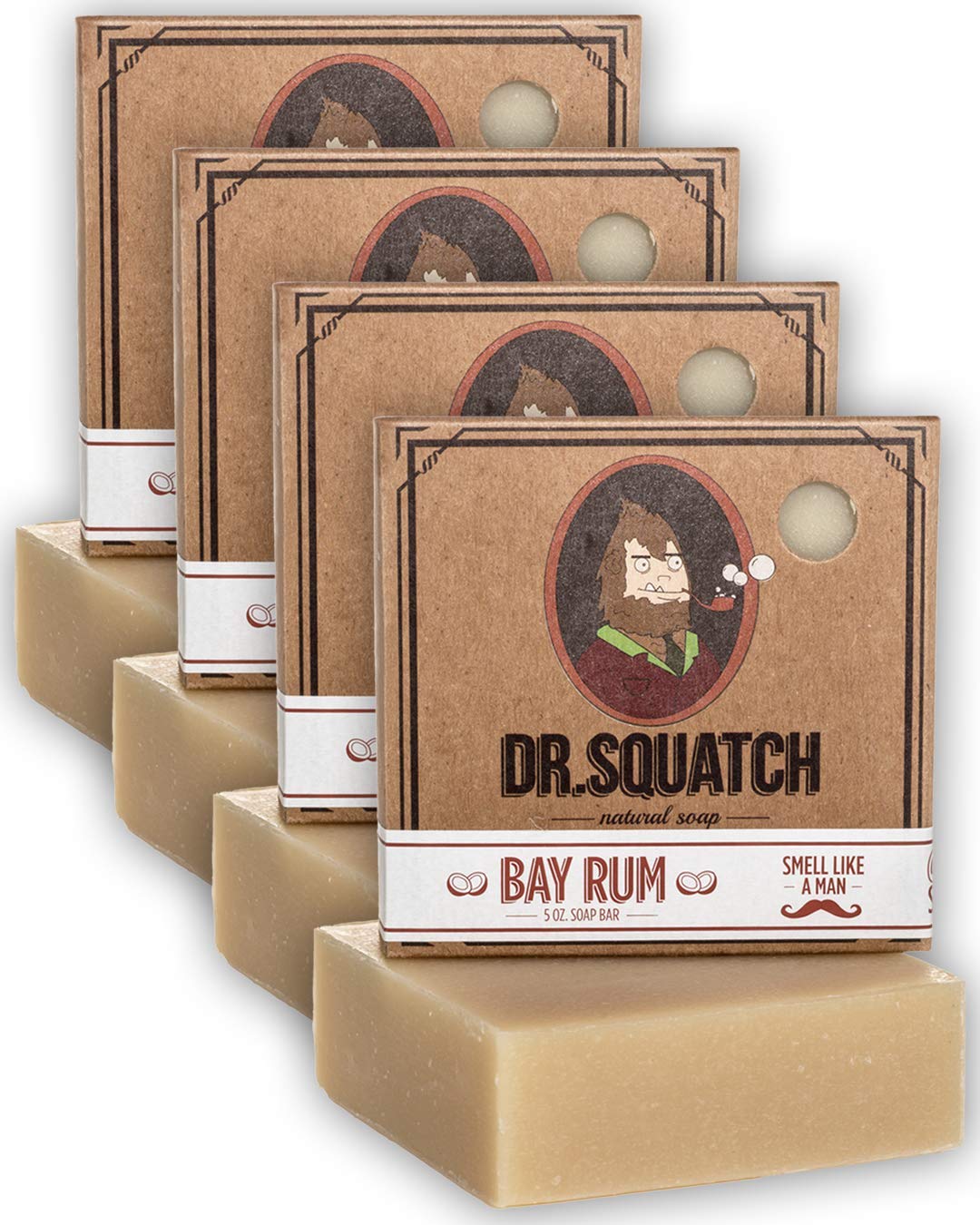 Dr. Squatch BIRCHWOOD BREEZE 3 Bar Pack - Cold Processed Soap Made For Men - Medium Grit - Natural Oils - Refreshing Clean Woody Scent - Exfoliating