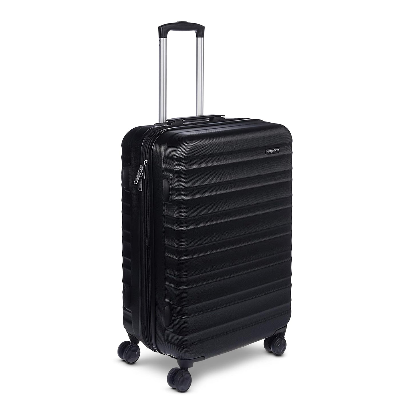 Amazon Basics 3-Piece Set (21", 26", 30"), Hardshell Suitcases With Wheels, Expandable For Up to 25% More Space, With Scratch-Resistant Surface, Four Multi-directional Wheels, Navy Blue
