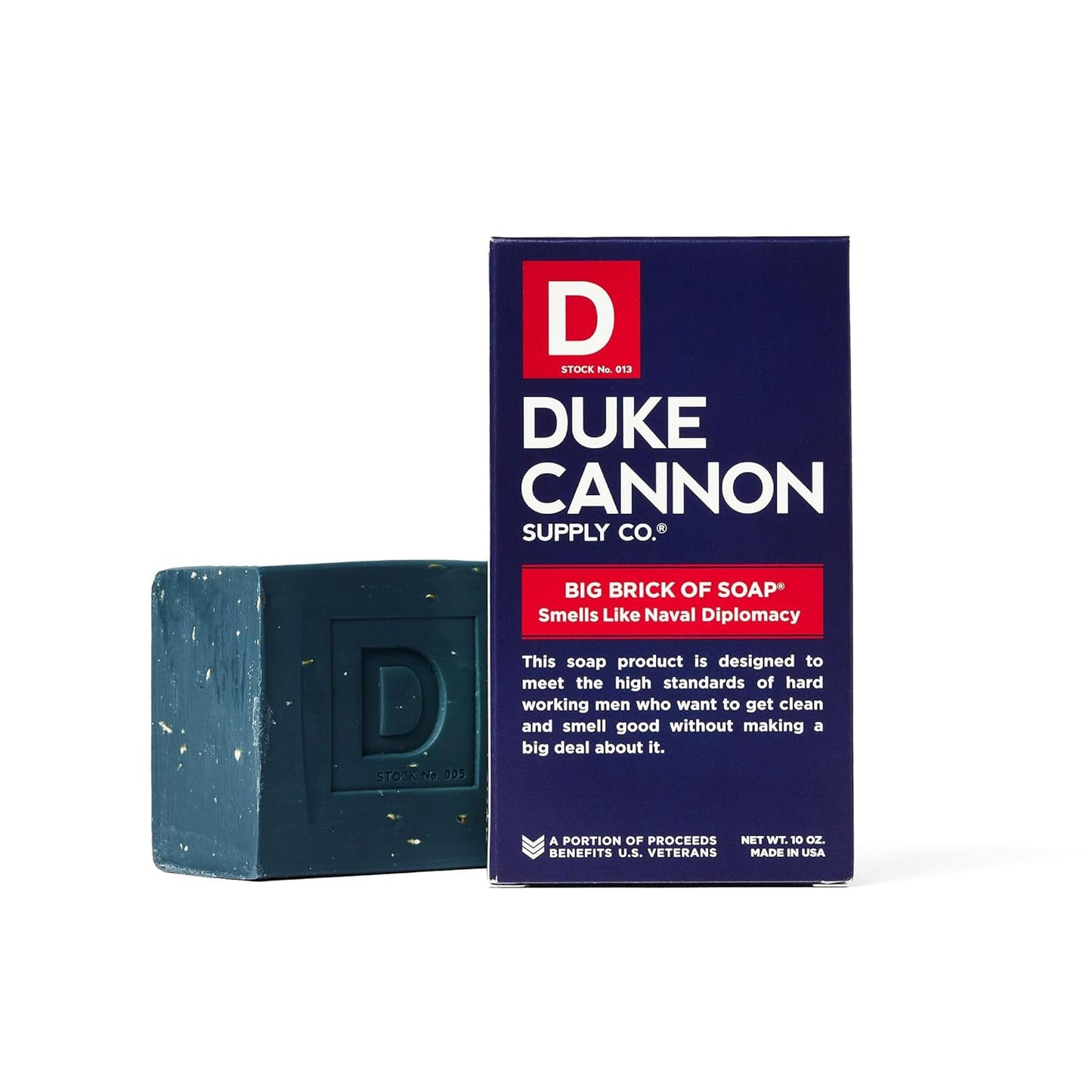 Duke Cannon Big Brick of Soap - Naval Diplomacy 2 Pack | 10 oz Bars | Refreshing Ocean Scent | Men's Bar Soap