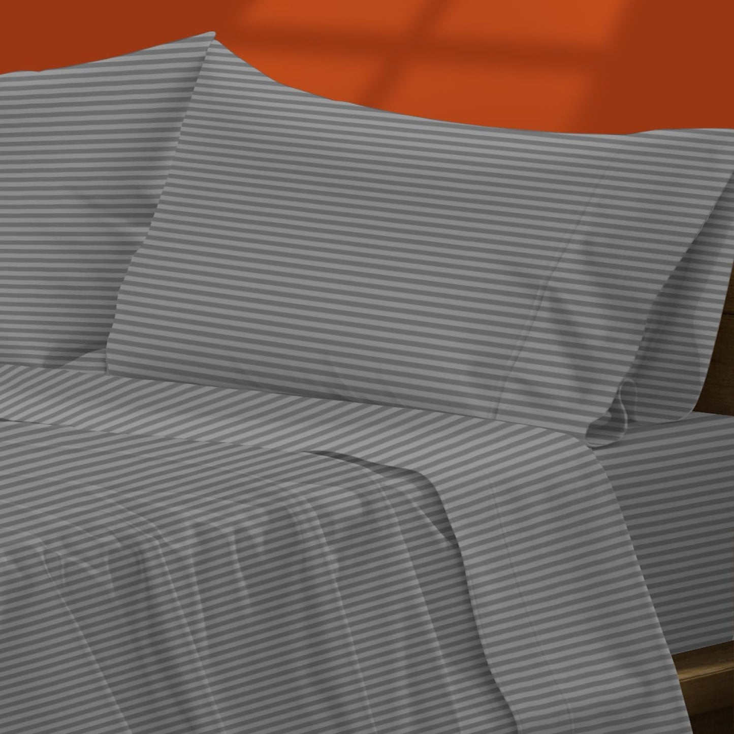 TEXAS LINEN CO. 100% Egyptian Cotton Sheets King Size Set - 1200 Thread Count Egyptian Cotton Luxury Sheets King Size, 17" Deep Pocket, Soft, Cooling Sateen Weave Hotel Quality Bedding Set - White