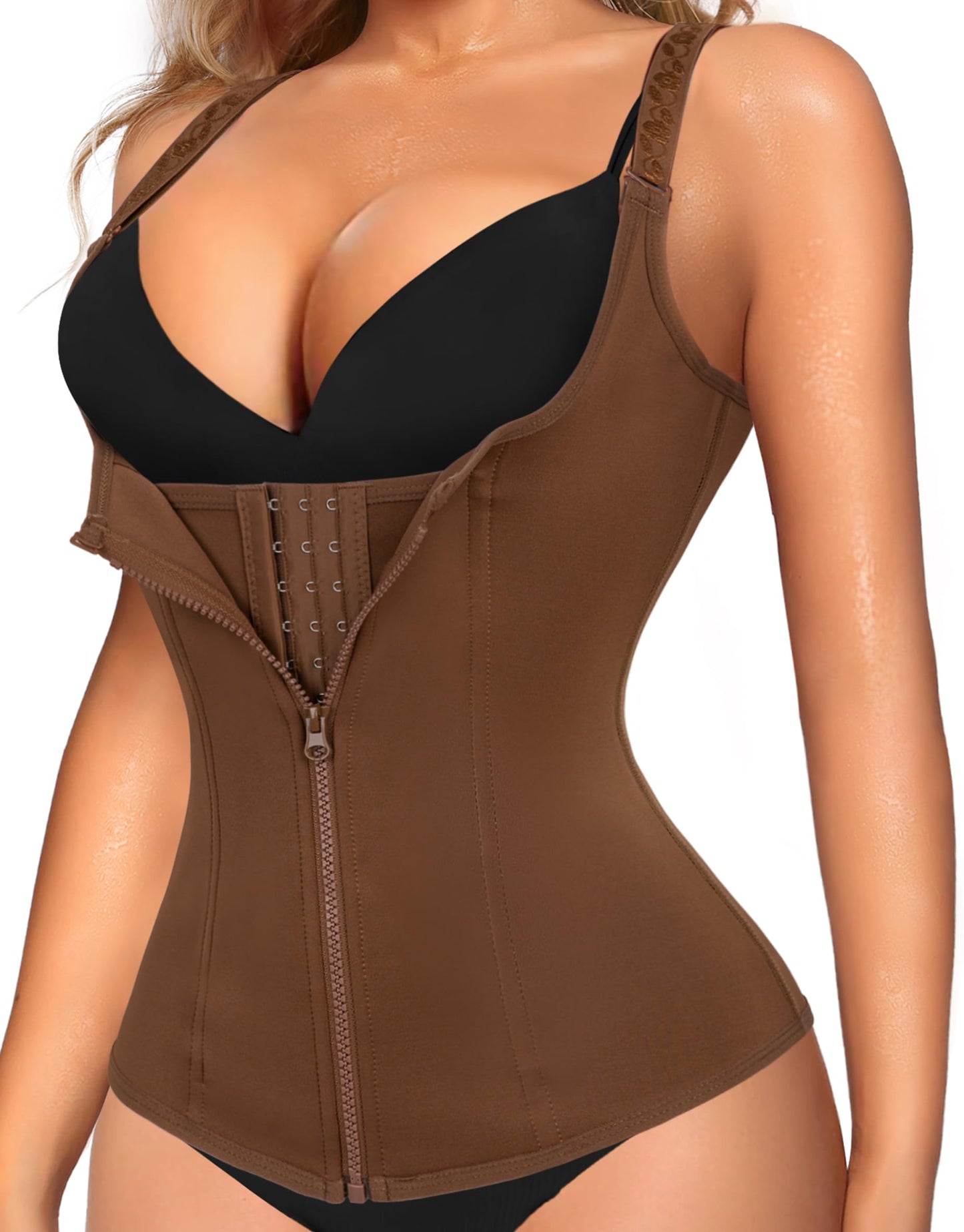LODAY Waist Trainer Corset for Women Tummy Control Sport Workout Body Shaper Black