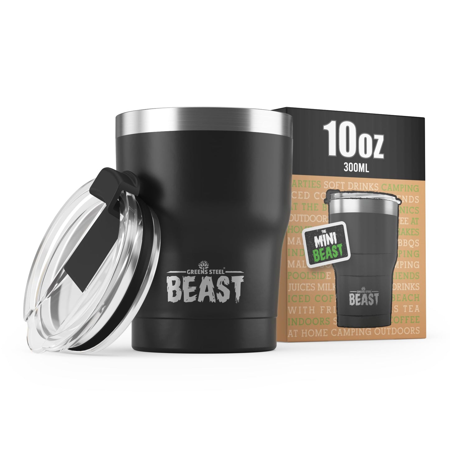 Beast 50 oz Tumbler Stainless Steel Vacuum Insulated Coffee Ice Cup Double Wall Travel Flask (Arctic White)