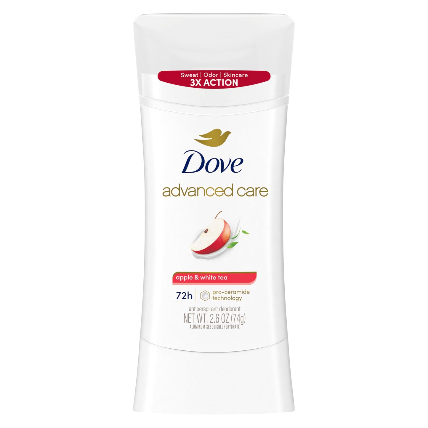 Dove Advanced Care Antiperspirant Caring Coconut, 2 Count Deodorant Stick for Women, for 48 Hour Protection And Soft And Comfortable Underarms, 2.6 oz